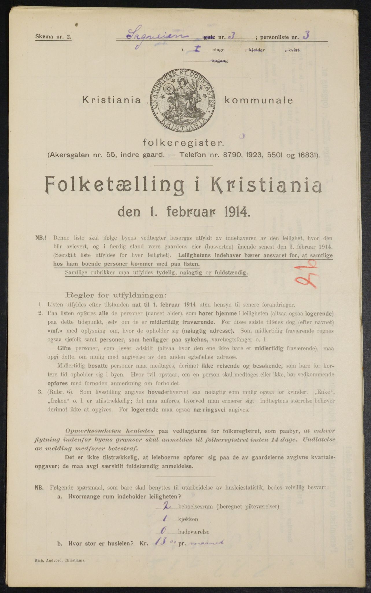 OBA, Kommunal folketelling 1.2.1914 for Kristiania, 1914, s. 86278