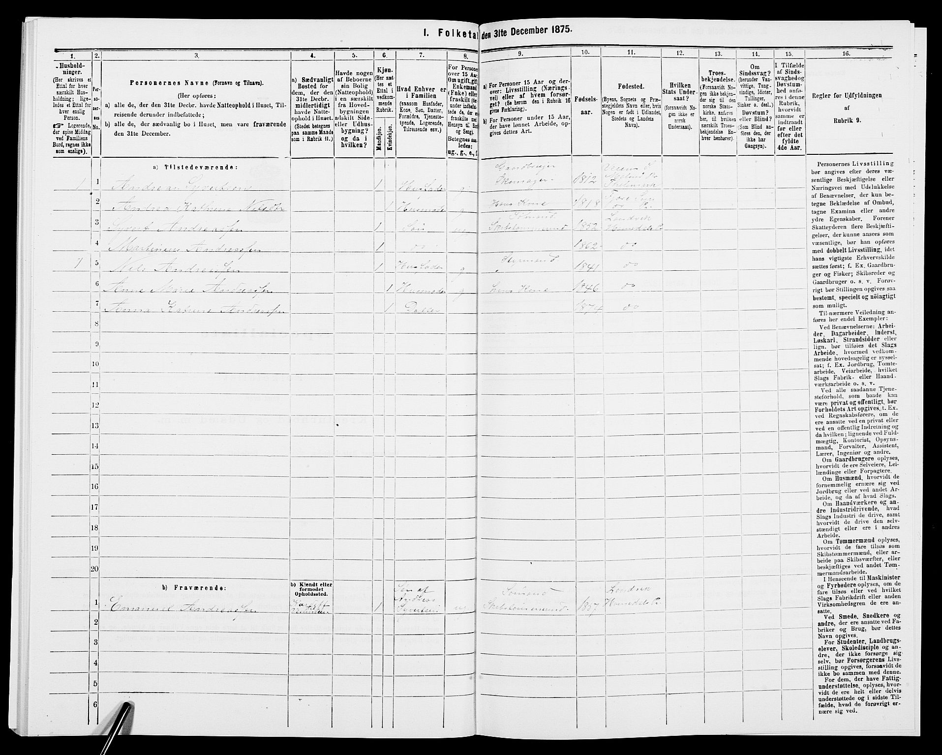 SAK, Folketelling 1875 for 0924P Homedal prestegjeld, 1875, s. 624