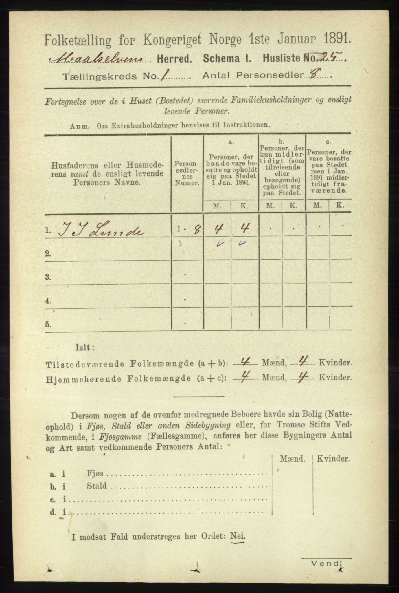 RA, Folketelling 1891 for 1924 Målselv herred, 1891, s. 55