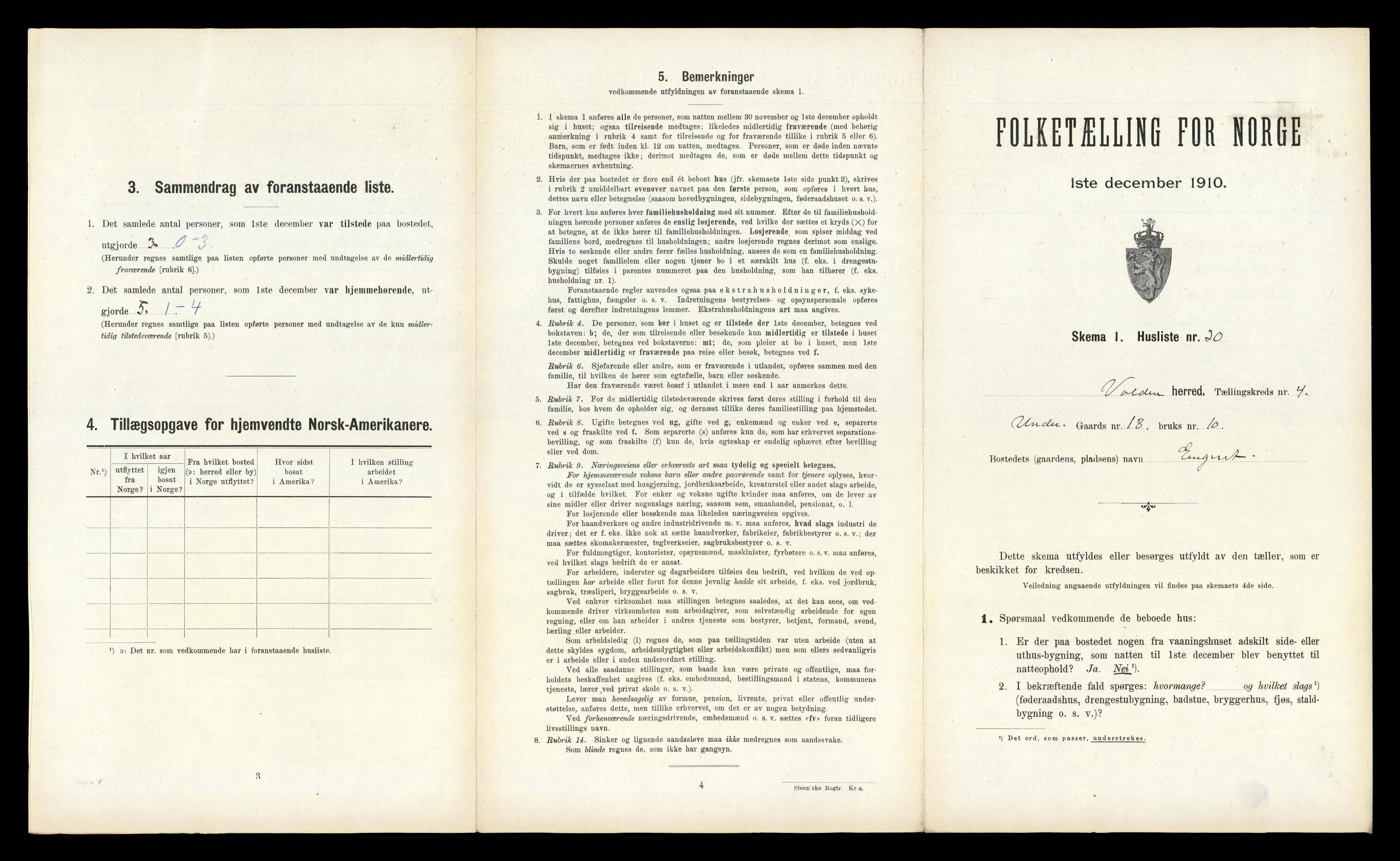 RA, Folketelling 1910 for 1519 Volda herred, 1910, s. 302