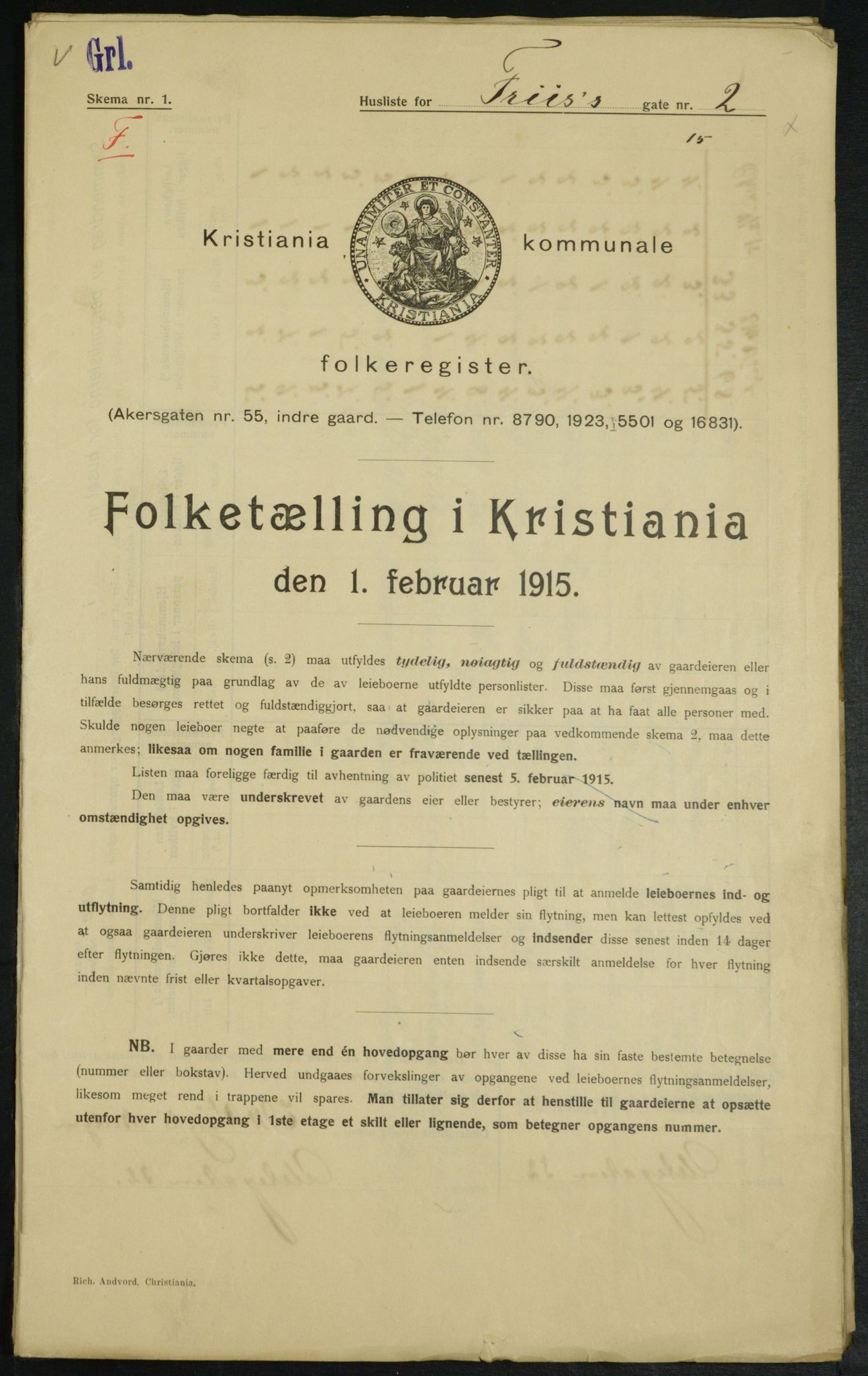 OBA, Kommunal folketelling 1.2.1915 for Kristiania, 1915, s. 26441