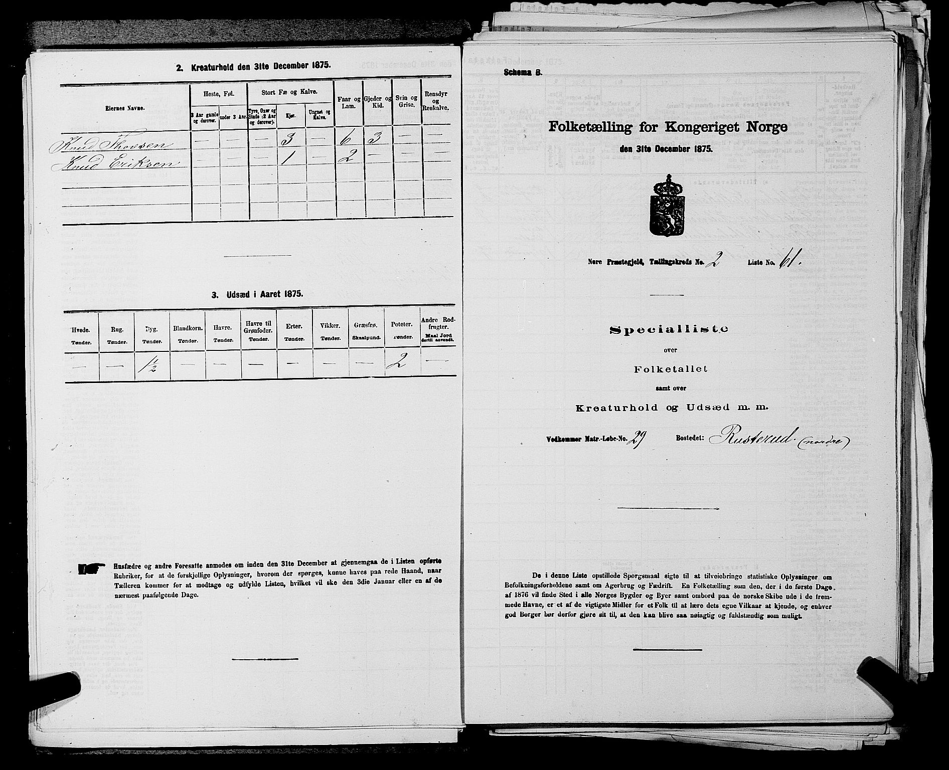 SAKO, Folketelling 1875 for 0633P Nore prestegjeld, 1875, s. 205