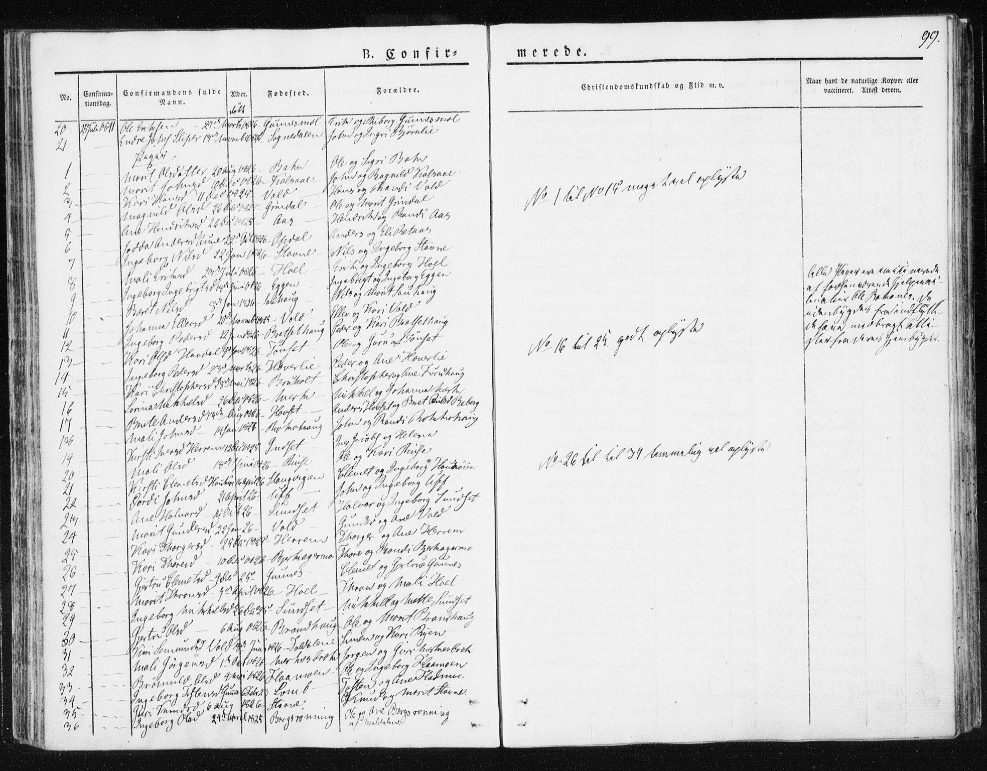 Ministerialprotokoller, klokkerbøker og fødselsregistre - Sør-Trøndelag, SAT/A-1456/674/L0869: Ministerialbok nr. 674A01, 1829-1860, s. 99