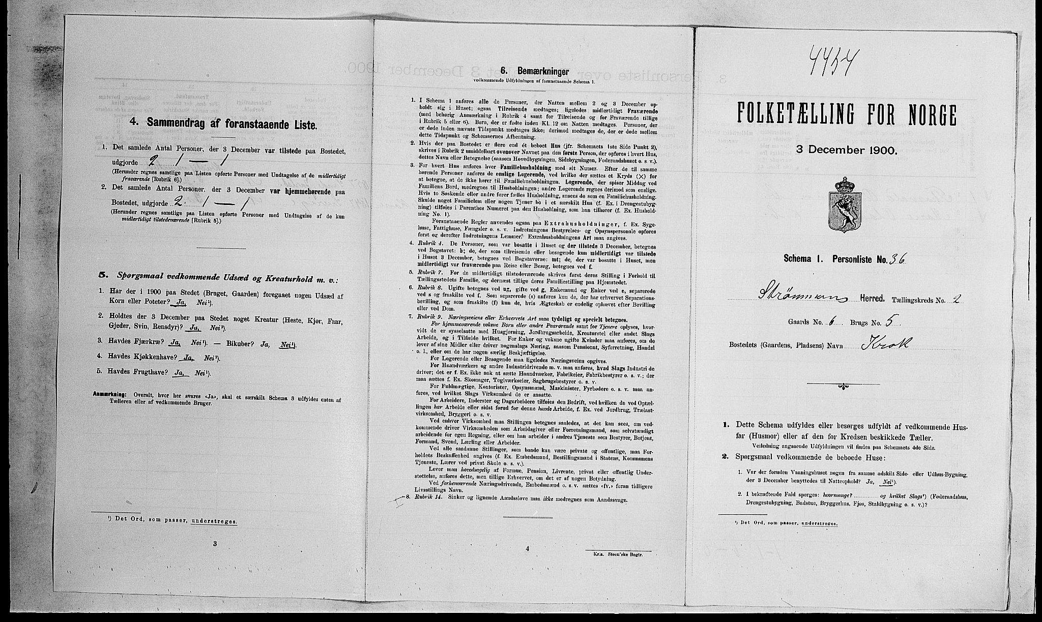 RA, Folketelling 1900 for 0711 Strømm herred, 1900, s. 209