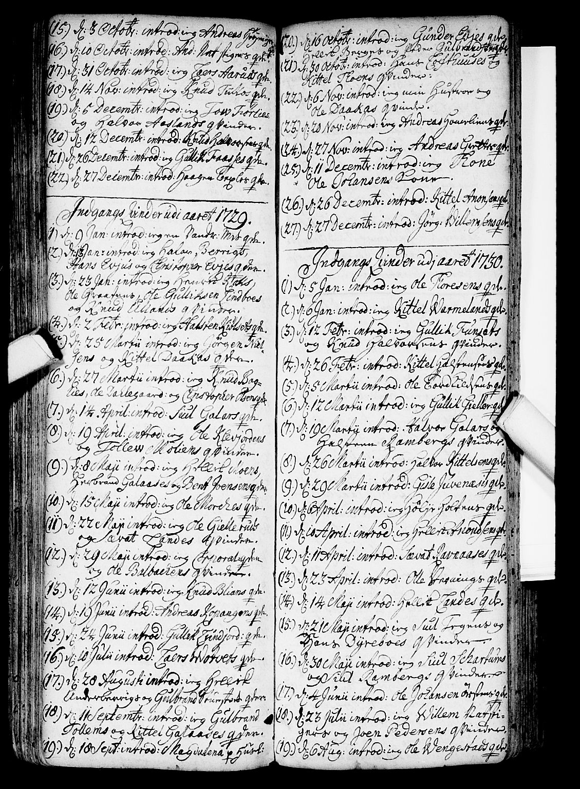 Flesberg kirkebøker, AV/SAKO-A-18/F/Fa/L0002: Ministerialbok nr. I 2, 1726-1747