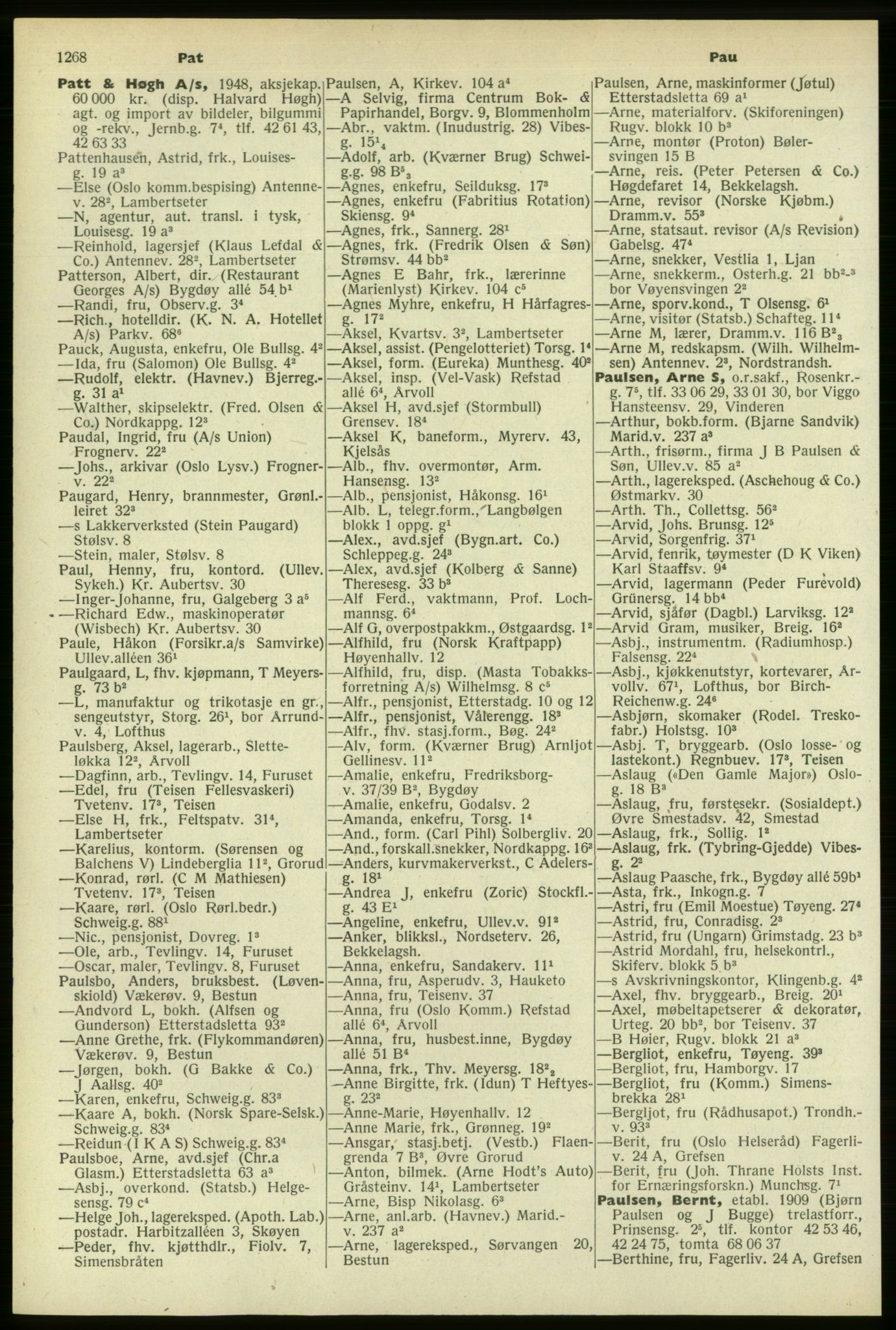 Kristiania/Oslo adressebok, PUBL/-, 1958-1959, s. 1268