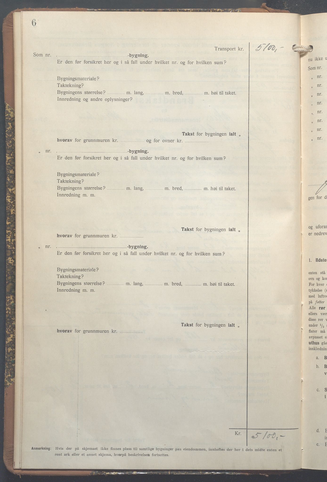 Lensmennene i Aker, OBA/A-10133/F/Fc/L0025: Branntakstprotokoll, 1928-1935, s. 6