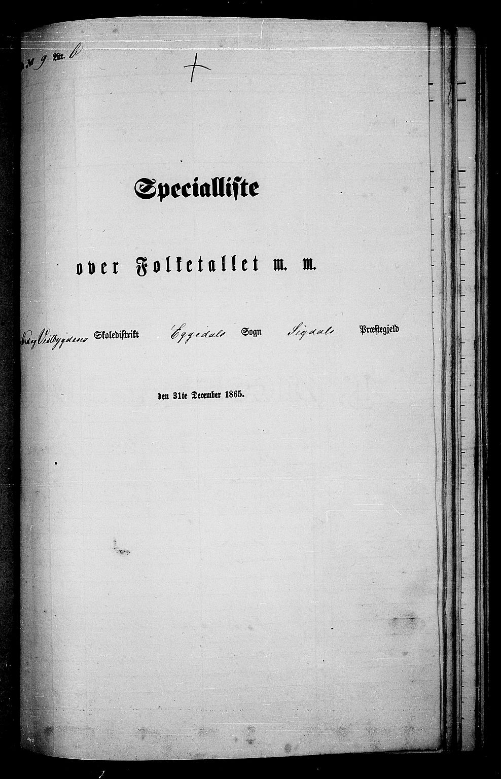 RA, Folketelling 1865 for 0621P Sigdal prestegjeld, 1865, s. 186