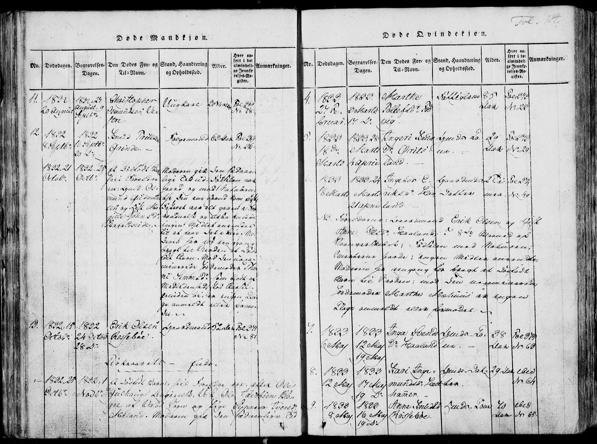 Skjold sokneprestkontor, SAST/A-101847/H/Ha/Haa/L0003: Ministerialbok nr. A 3, 1815-1835, s. 114