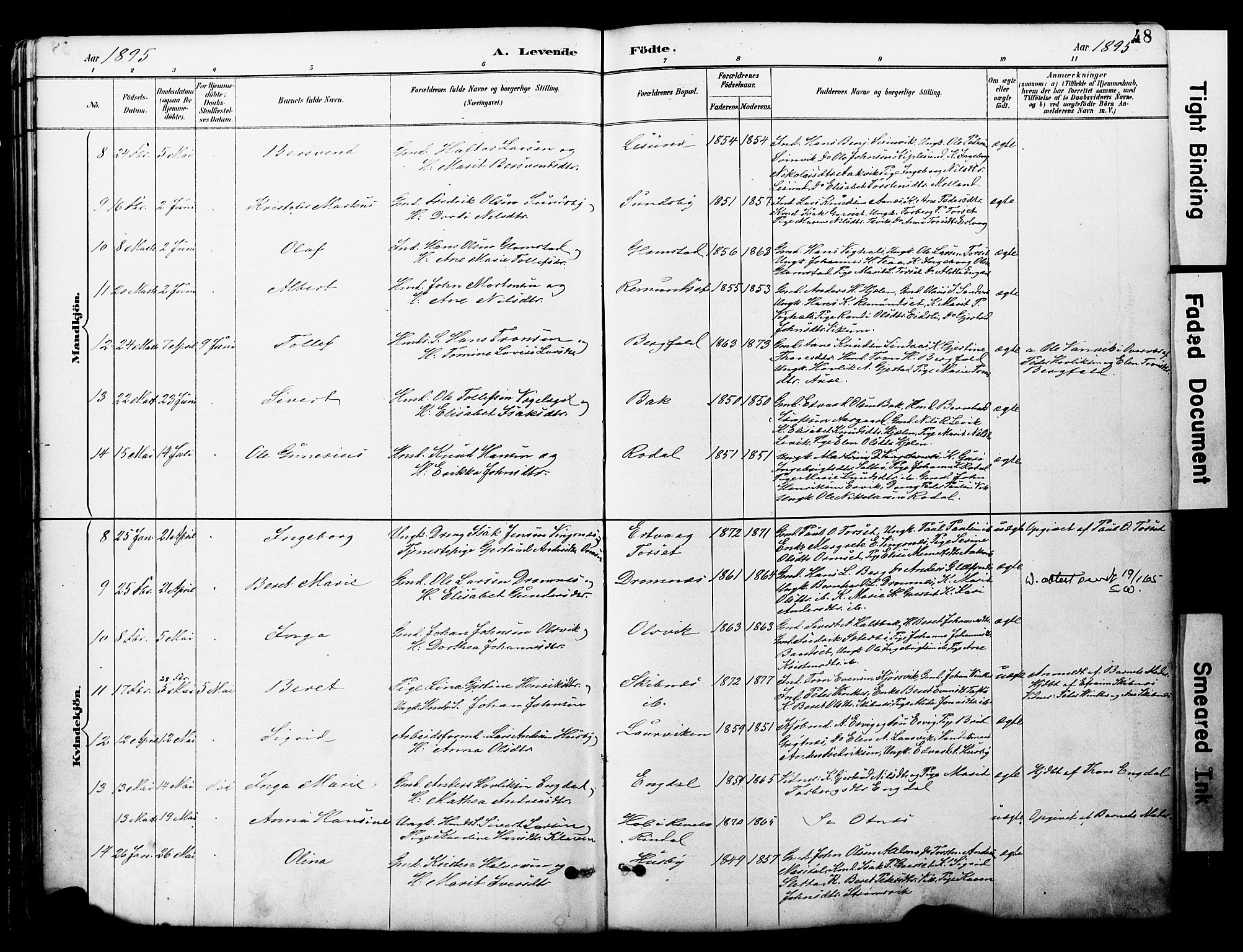 Ministerialprotokoller, klokkerbøker og fødselsregistre - Møre og Romsdal, AV/SAT-A-1454/578/L0907: Ministerialbok nr. 578A06, 1887-1904, s. 48