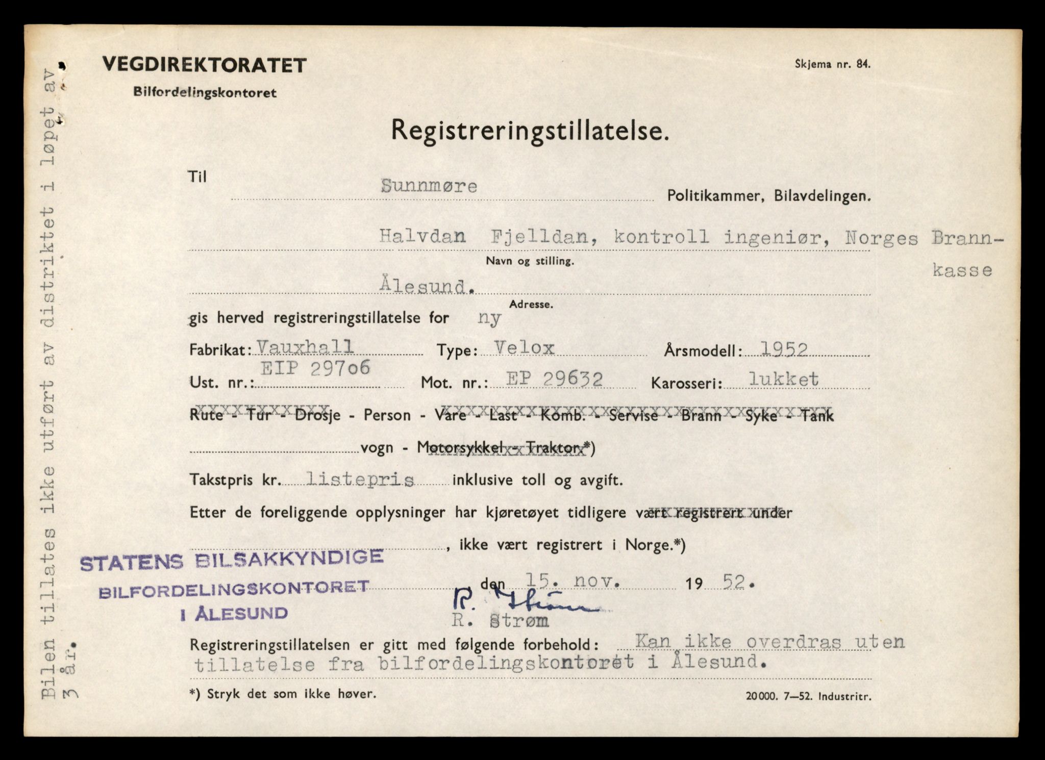Møre og Romsdal vegkontor - Ålesund trafikkstasjon, AV/SAT-A-4099/F/Fe/L0042: Registreringskort for kjøretøy T 13906 - T 14079, 1927-1998, s. 1953