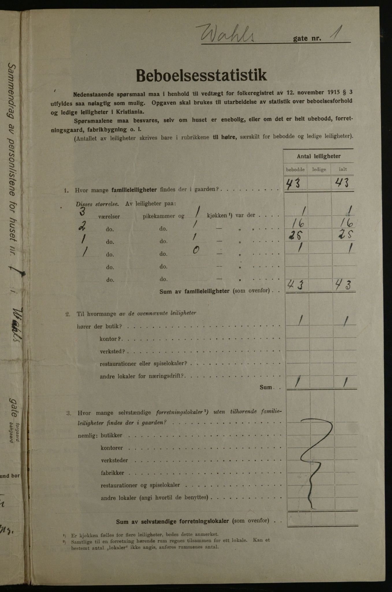 OBA, Kommunal folketelling 1.12.1923 for Kristiania, 1923, s. 134136