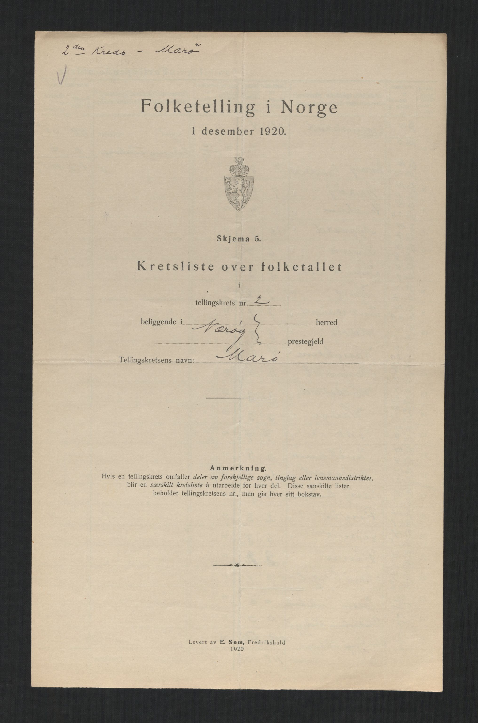 SAT, Folketelling 1920 for 1751 Nærøy herred, 1920, s. 11