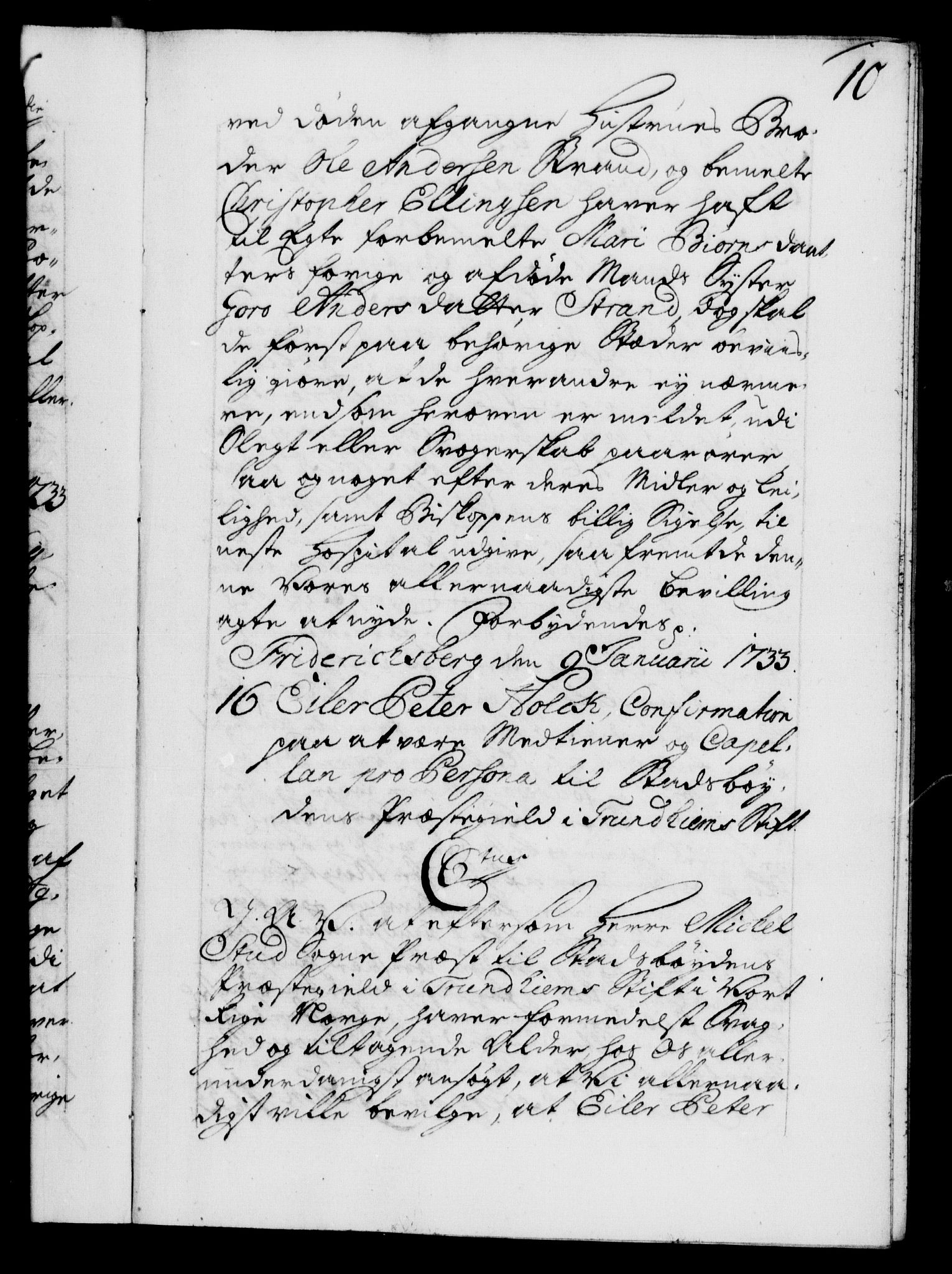 Danske Kanselli 1572-1799, AV/RA-EA-3023/F/Fc/Fca/Fcaa/L0028: Norske registre, 1733-1734, s. 10a