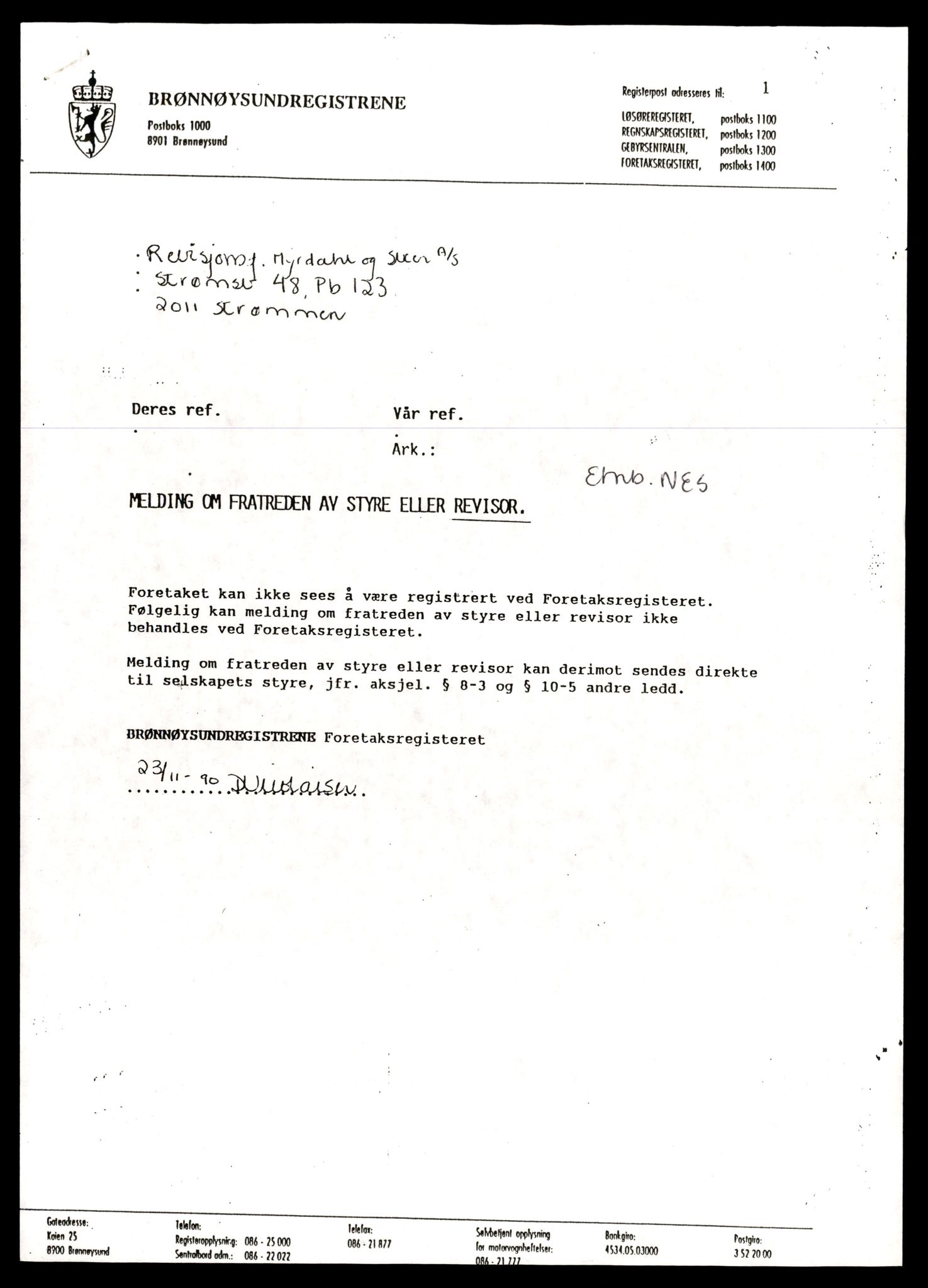 Nes tingrett, AV/SAT-A-10548/K/Ke/Kea/L0008: Aksjeselskap, Abc - Byg, 1944-1990, s. 3