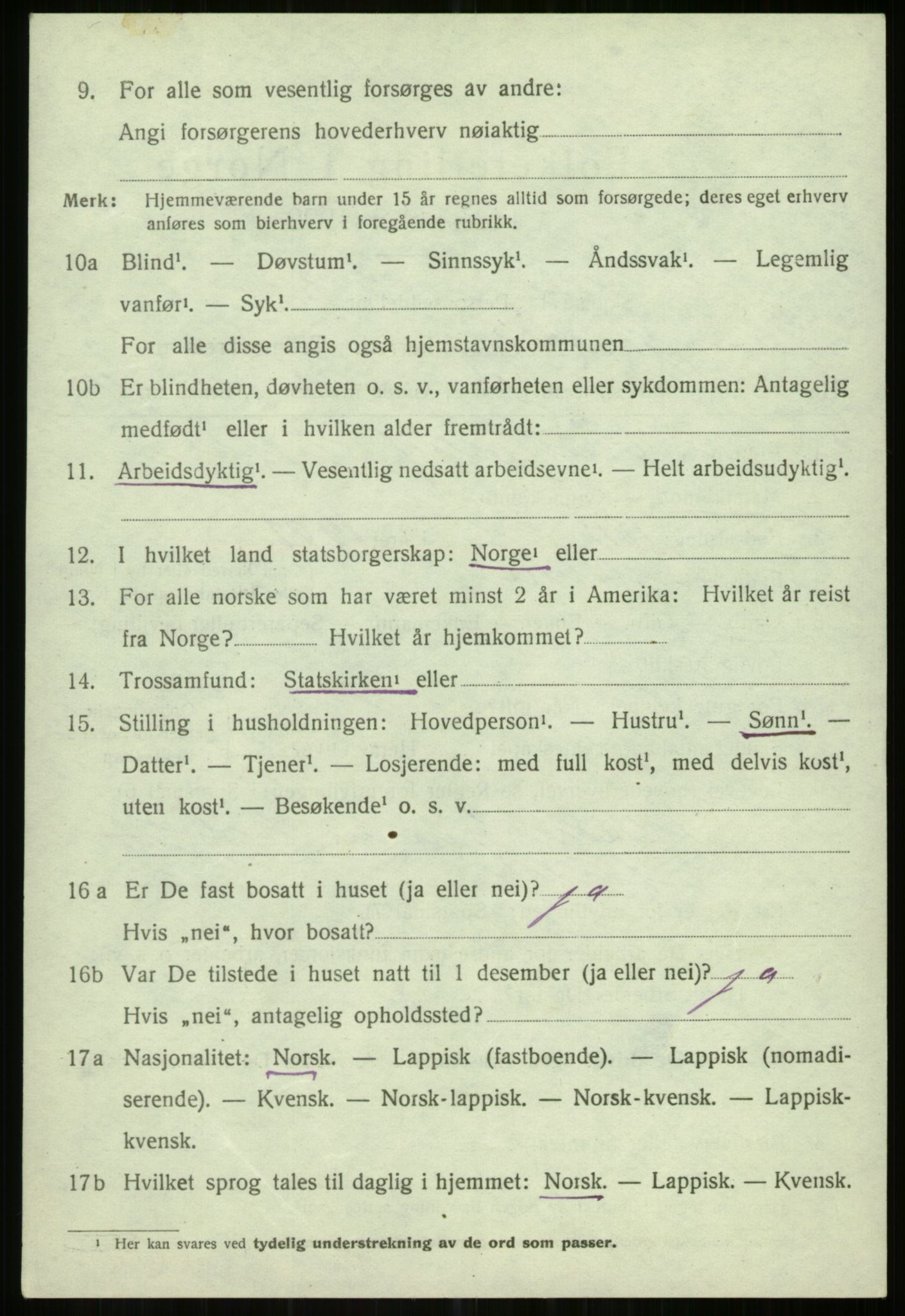 SATØ, Folketelling 1920 for 1935 Helgøy herred, 1920, s. 1452