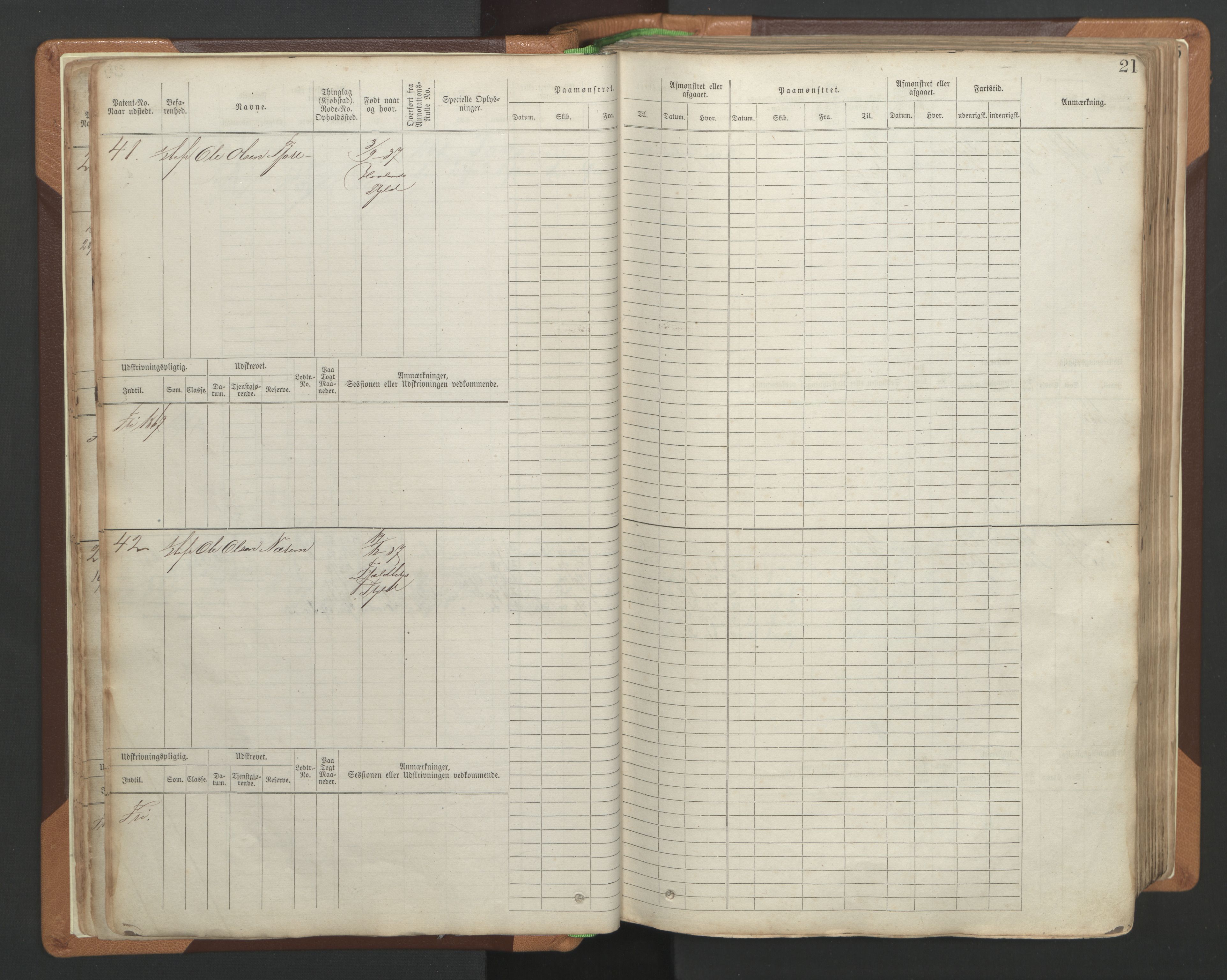 Stavanger sjømannskontor, AV/SAST-A-102006/F/Fb/Fbb/L0004: Sjøfartshovedrulle, patentnr. 1-792 (del 1), 1869-1880, s. 25