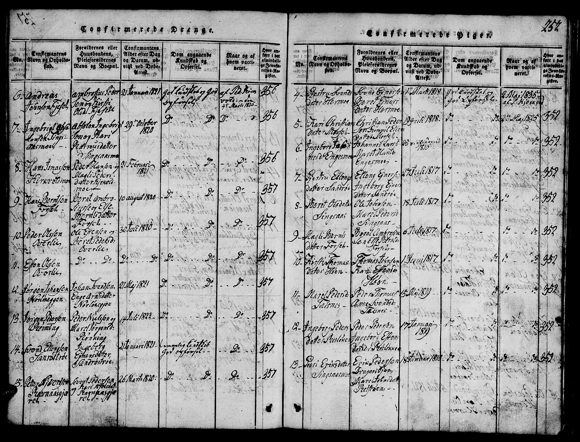 Ministerialprotokoller, klokkerbøker og fødselsregistre - Sør-Trøndelag, AV/SAT-A-1456/688/L1026: Klokkerbok nr. 688C01, 1817-1860, s. 252