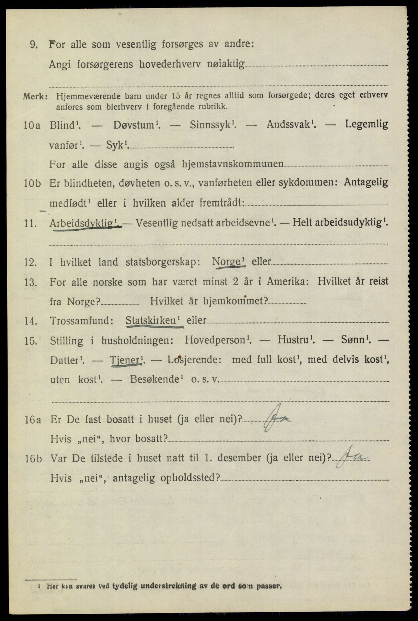 SAO, Folketelling 1920 for 0225 Blaker herred, 1920, s. 1986