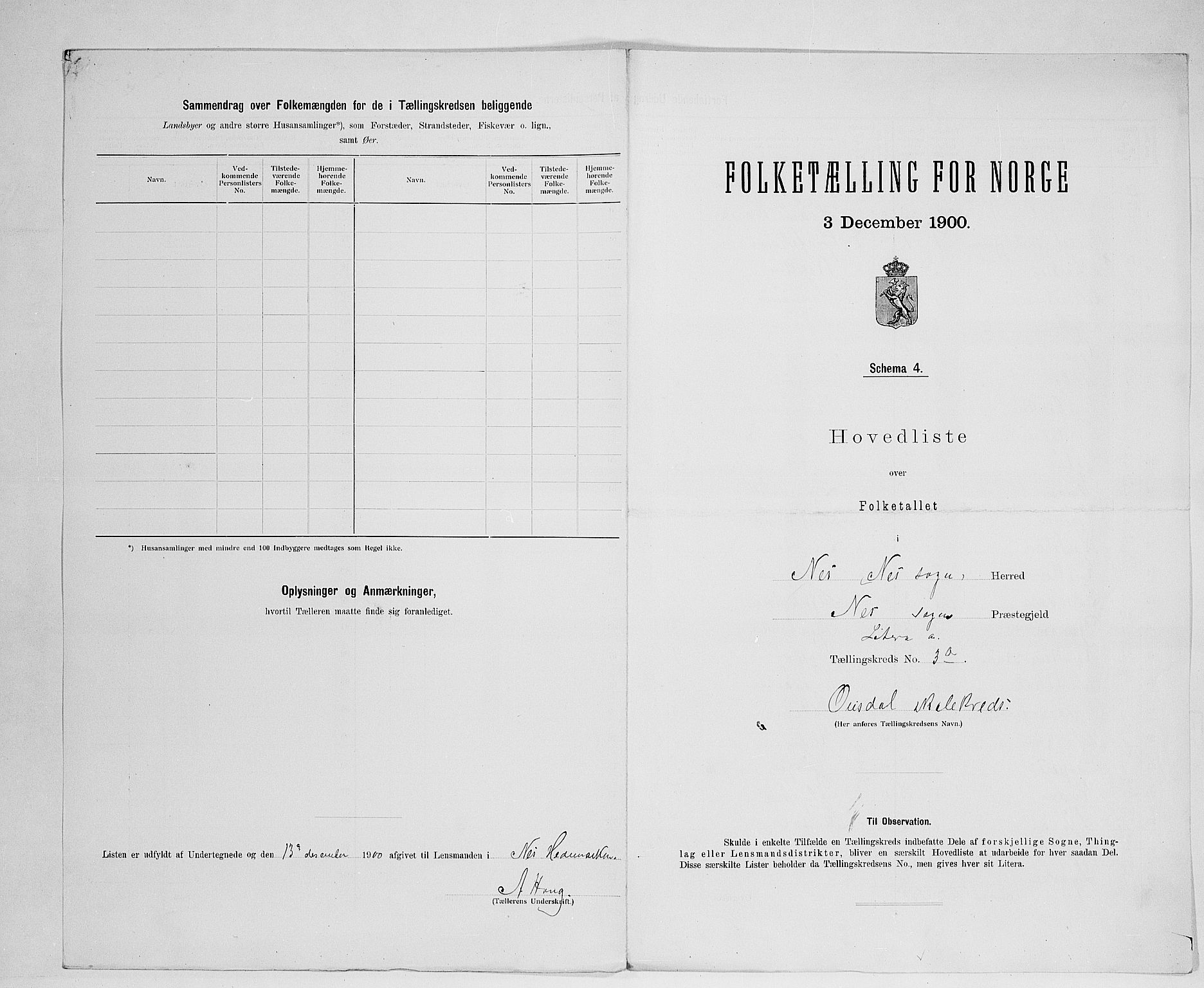 SAH, Folketelling 1900 for 0411 Nes herred, 1900, s. 20