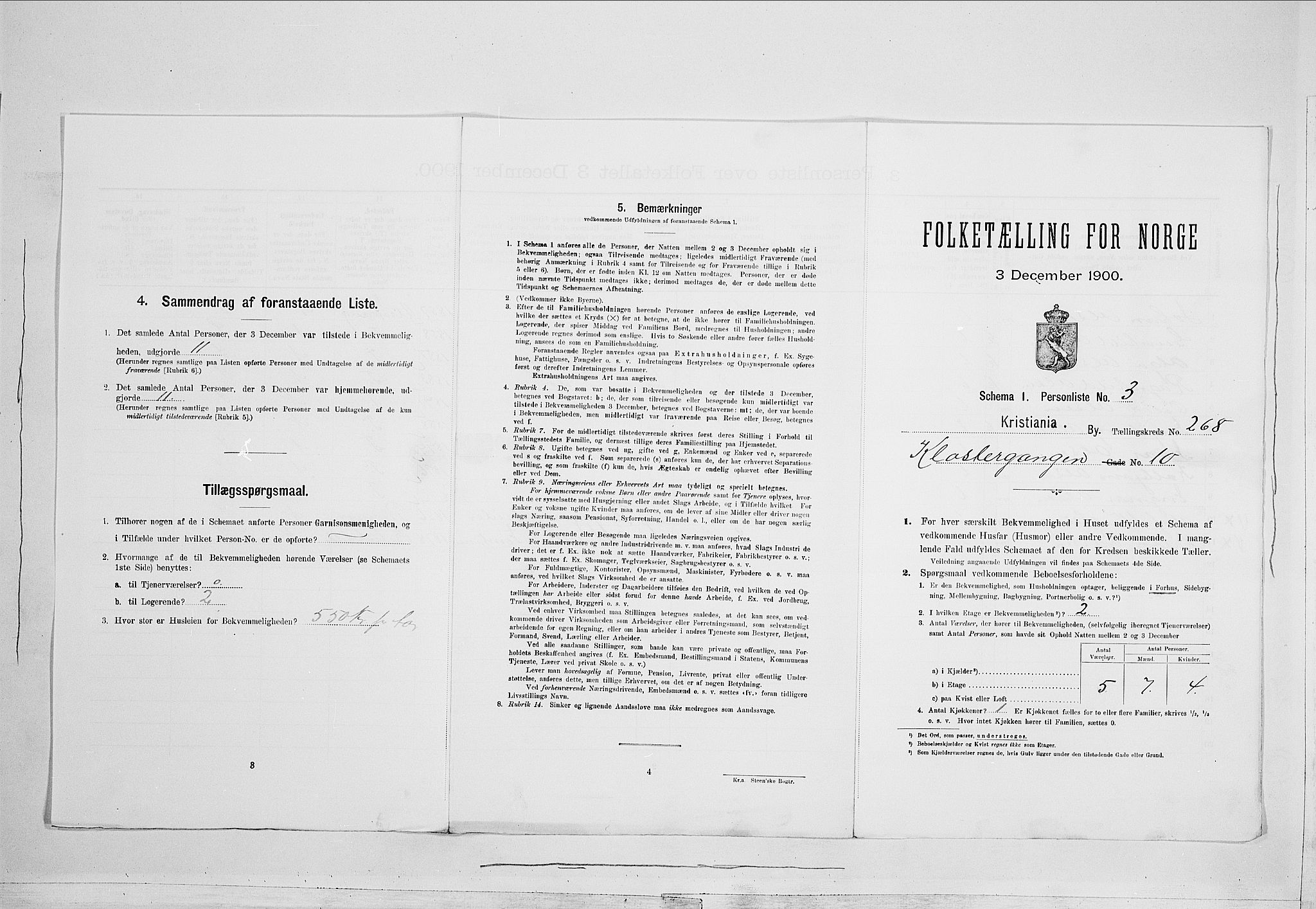 SAO, Folketelling 1900 for 0301 Kristiania kjøpstad, 1900, s. 48389
