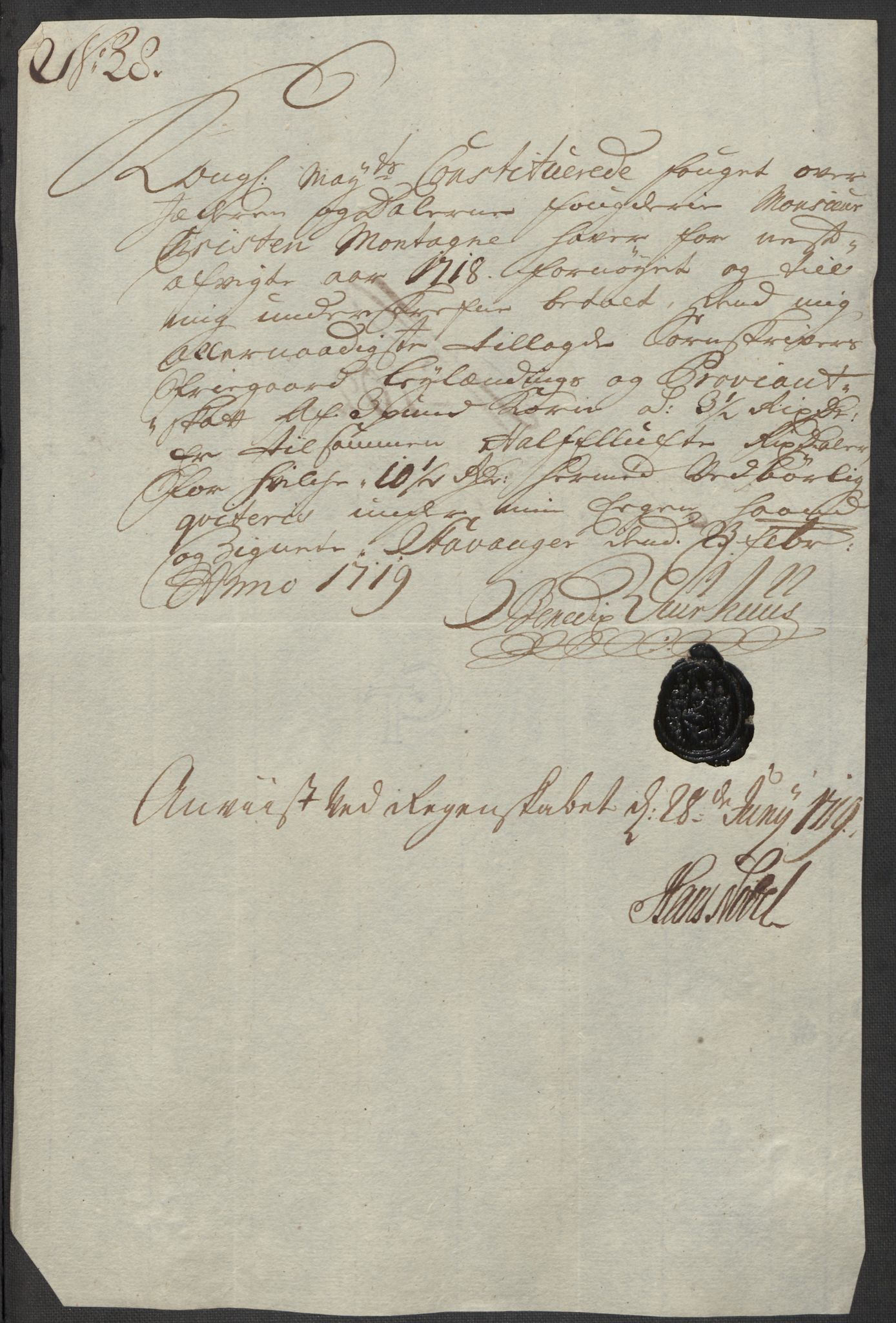 Rentekammeret inntil 1814, Reviderte regnskaper, Fogderegnskap, AV/RA-EA-4092/R46/L2743: Fogderegnskap Jæren og Dalane, 1718, s. 351