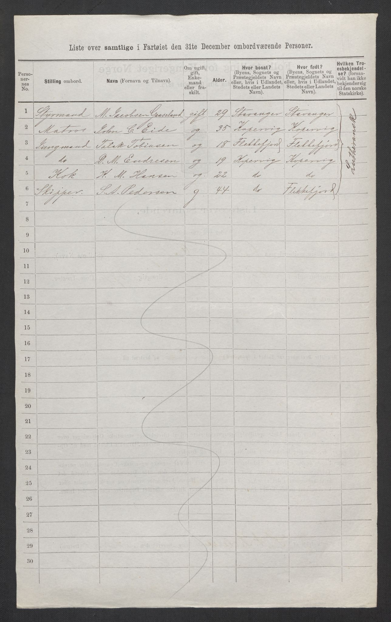 RA, Folketelling 1875, skipslister: Skip i utenrikske havner, hjemmehørende i 1) byer og ladesteder, Grimstad - Tromsø, 2) landdistrikter, 1875, s. 765