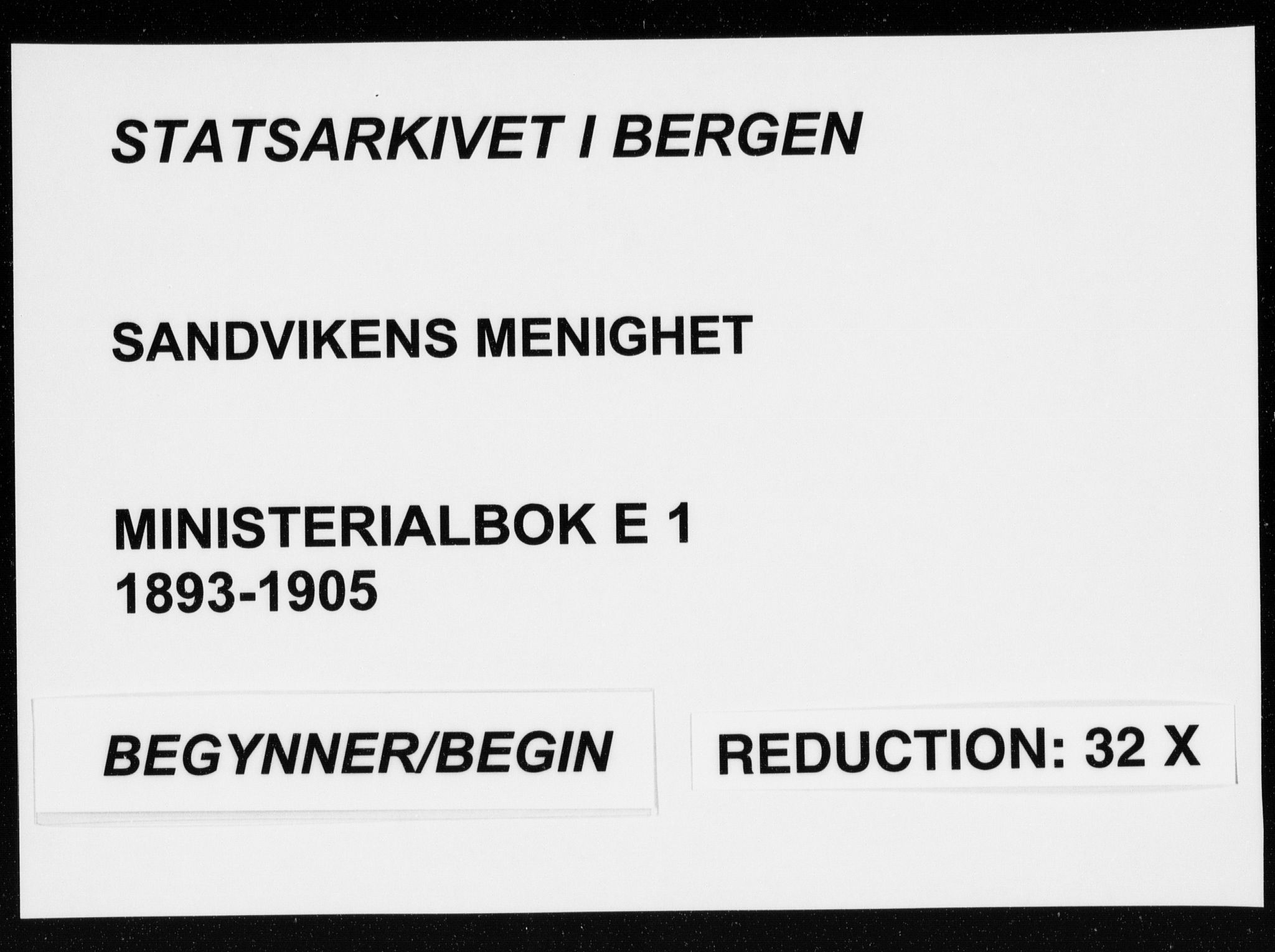 Sandviken Sokneprestembete, SAB/A-77601/H/Ha/L0018: Ministerialbok nr. E 1, 1893-1905