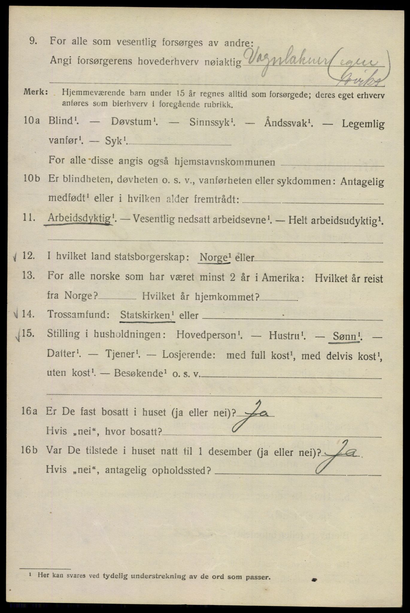 SAO, Folketelling 1920 for 0301 Kristiania kjøpstad, 1920, s. 514020