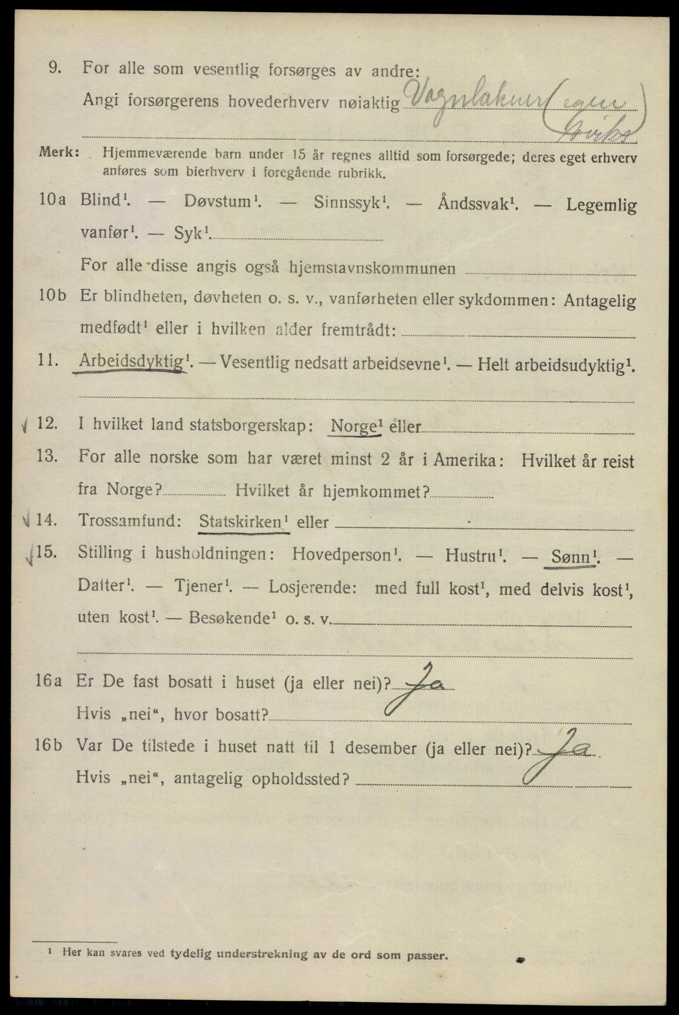 SAO, Folketelling 1920 for 0301 Kristiania kjøpstad, 1920, s. 514020