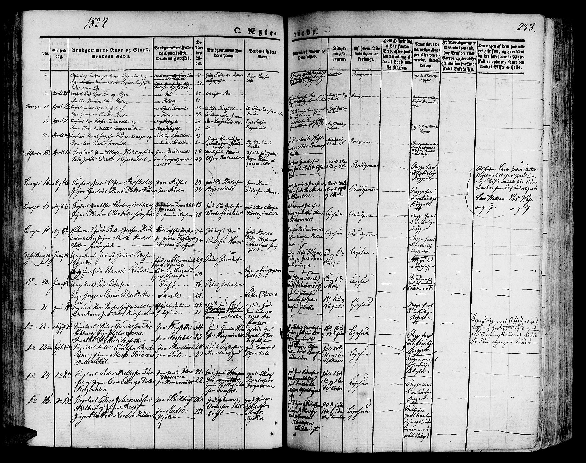 Ministerialprotokoller, klokkerbøker og fødselsregistre - Nord-Trøndelag, AV/SAT-A-1458/717/L0152: Ministerialbok nr. 717A05 /1, 1825-1836, s. 238