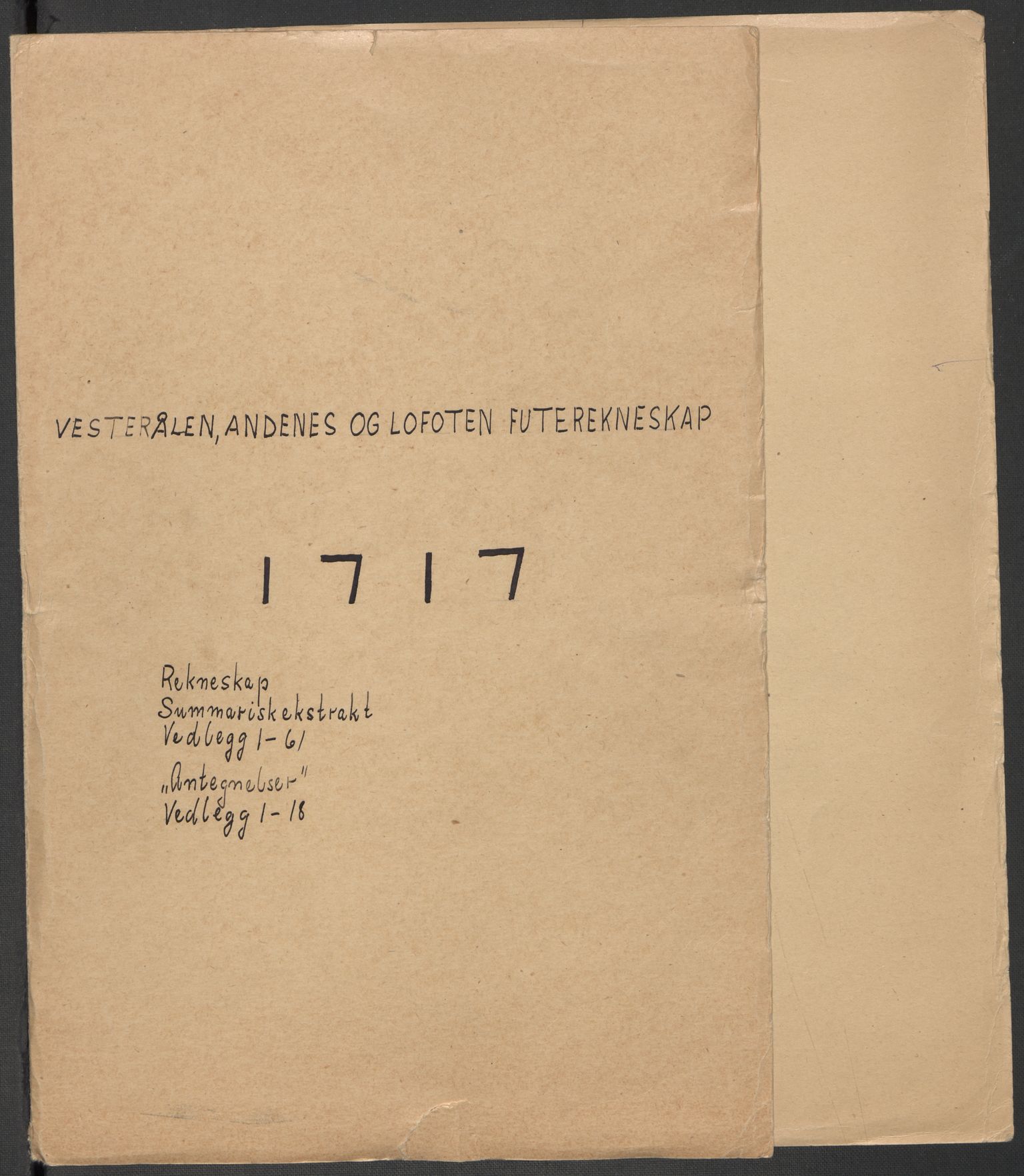 Rentekammeret inntil 1814, Reviderte regnskaper, Fogderegnskap, RA/EA-4092/R67/L4683: Fogderegnskap Vesterålen, Andenes og Lofoten, 1717, s. 2