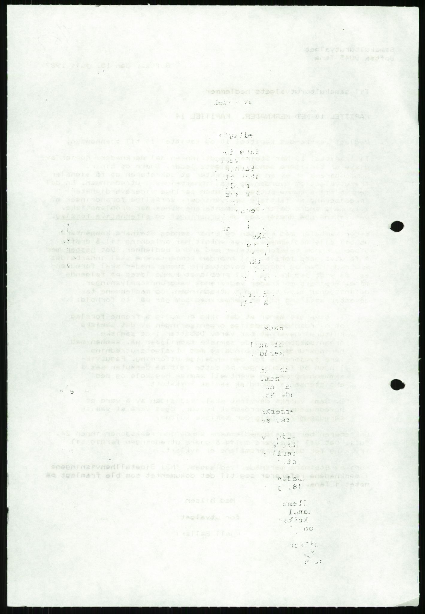 Kirke- og undervisningsdepartementet, Samekulturutvalget, AV/RA-S-2905/D/L0002: Utgående brev. Register til disse, 1981-1987, s. 4