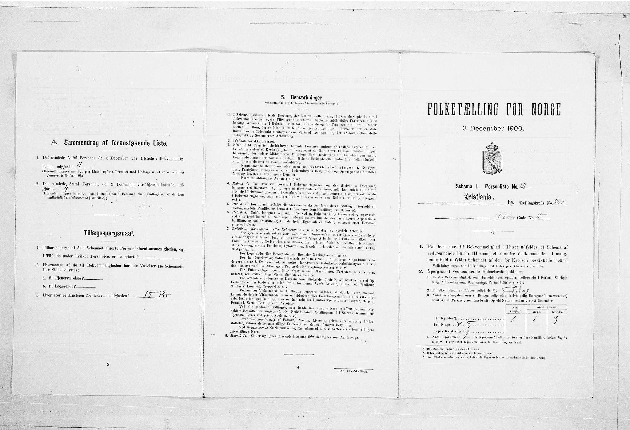 SAO, Folketelling 1900 for 0301 Kristiania kjøpstad, 1900, s. 112355