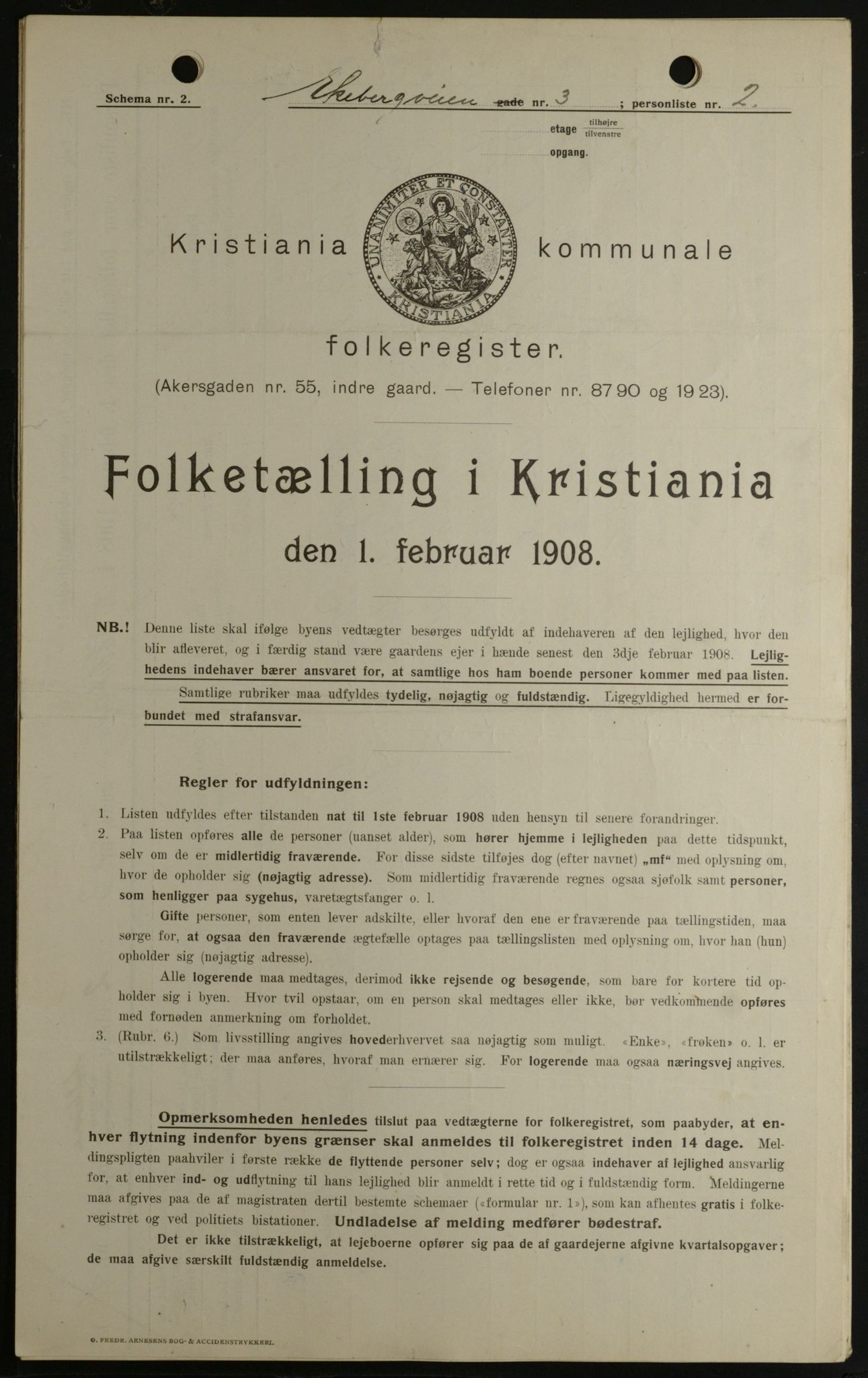 OBA, Kommunal folketelling 1.2.1908 for Kristiania kjøpstad, 1908, s. 18444