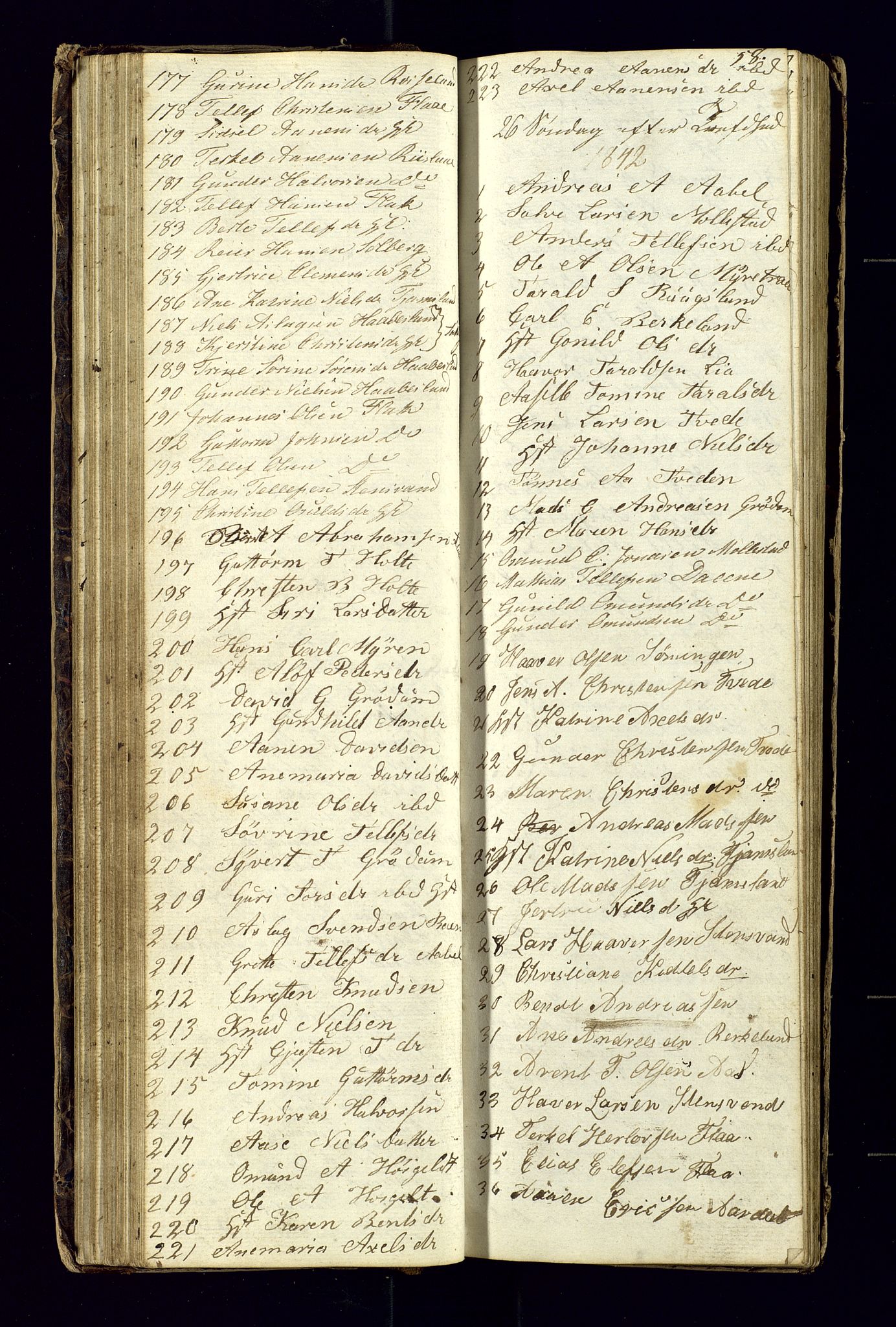 Birkenes sokneprestkontor, AV/SAK-1111-0004/F/Fc/L0002: Kommunikantprotokoll nr. C-2, 1839-1849, s. 58