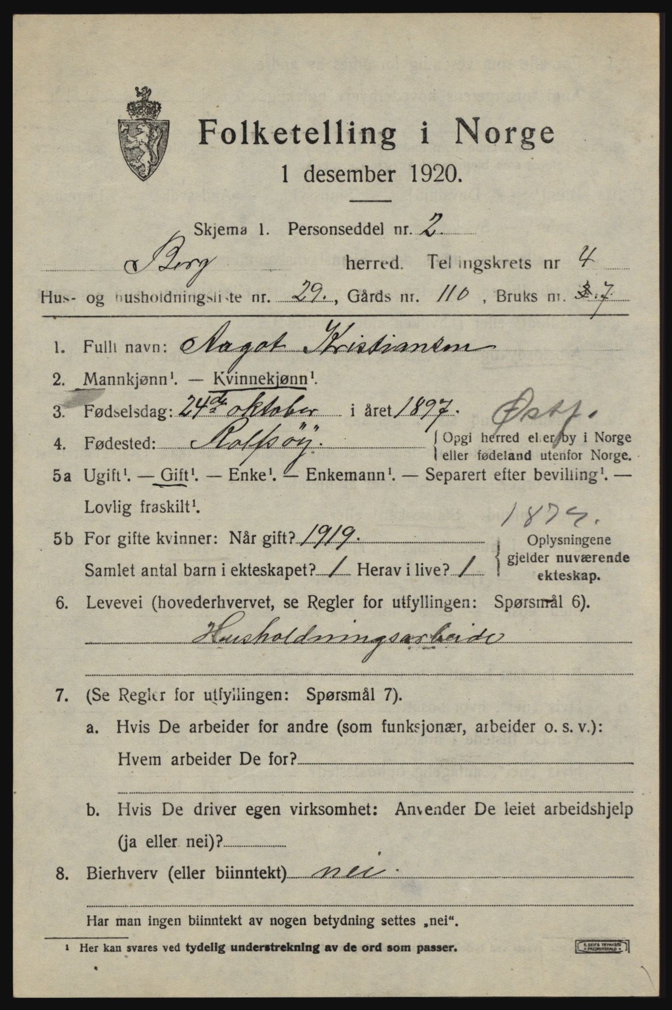 SAO, Folketelling 1920 for 0116 Berg herred, 1920, s. 8467