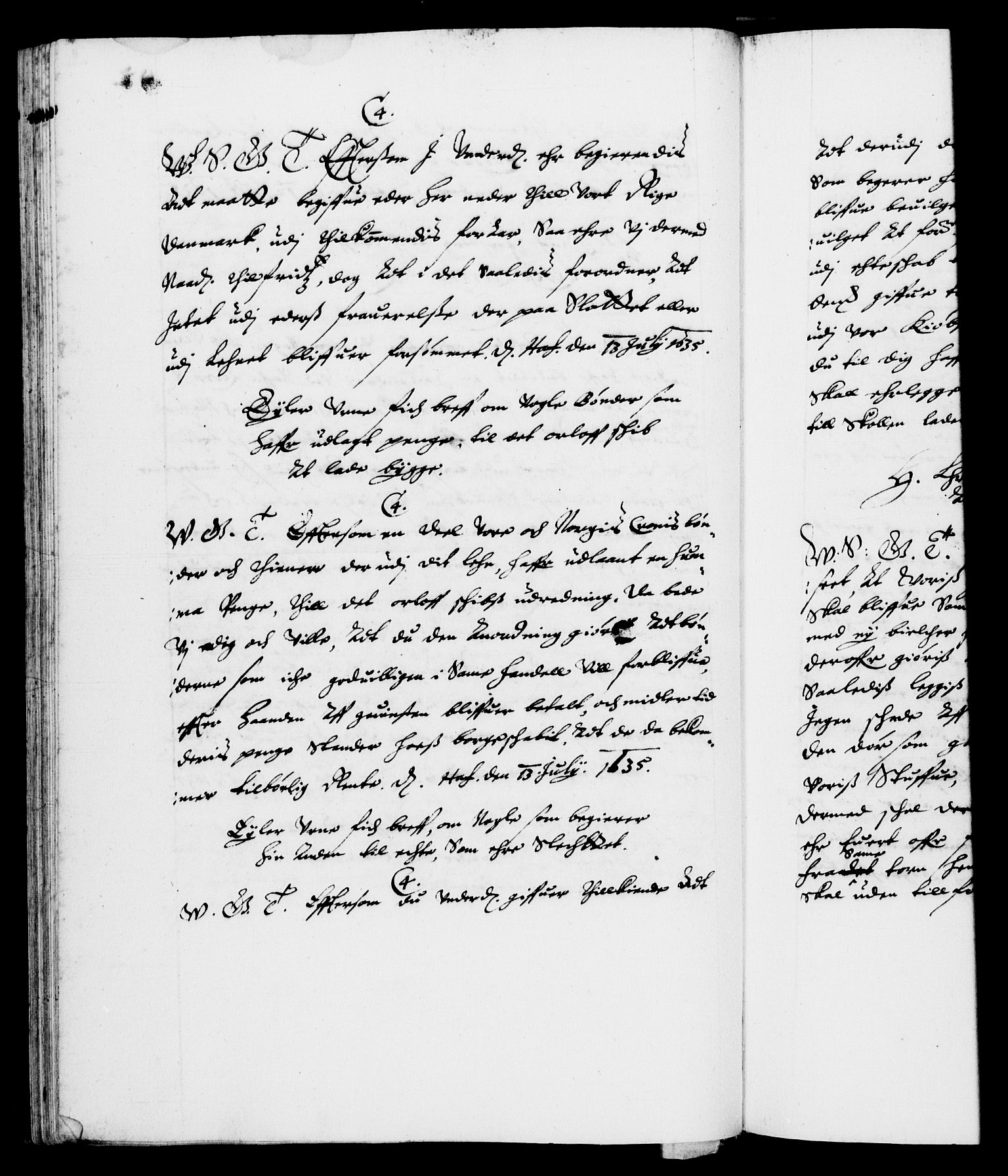 Danske Kanselli 1572-1799, AV/RA-EA-3023/F/Fc/Fca/Fcab/L0006: Norske tegnelser (mikrofilm), 1634-1639, s. 92b