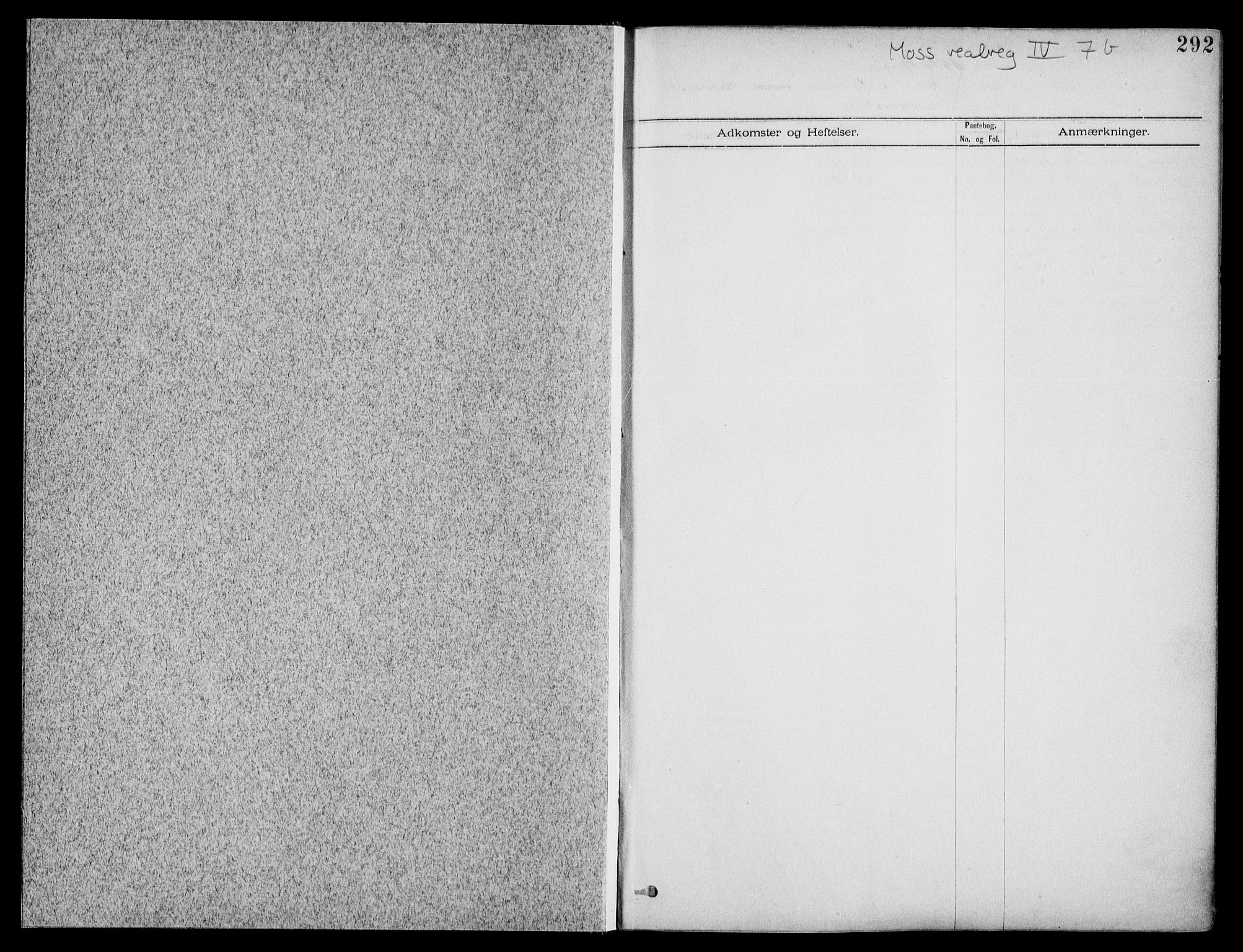 Moss sorenskriveri, SAO/A-10168: Panteregister nr. IV 7b, 1753-1927, s. 292