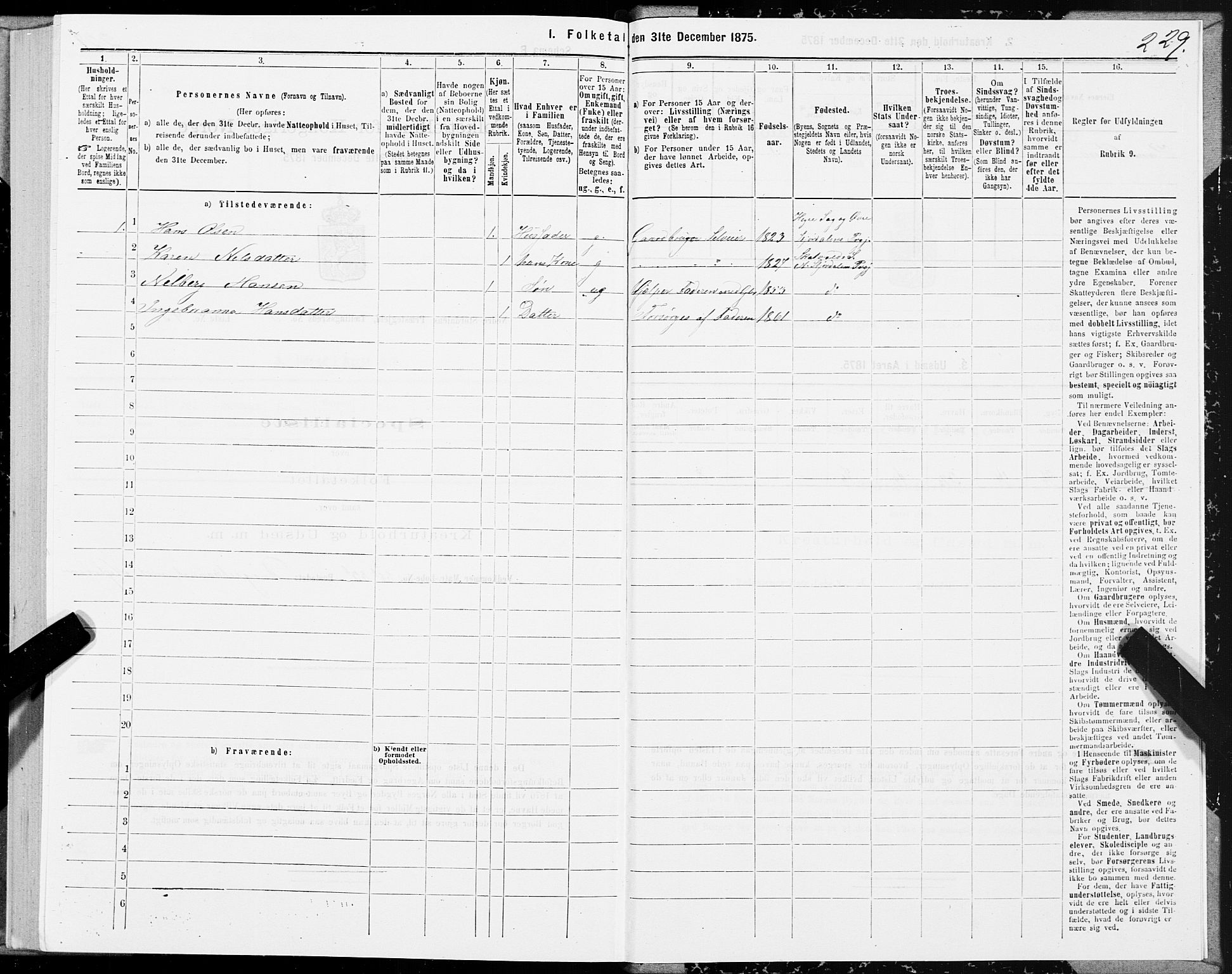 SAT, Folketelling 1875 for 1714P Nedre Stjørdal prestegjeld, 1875, s. 2229