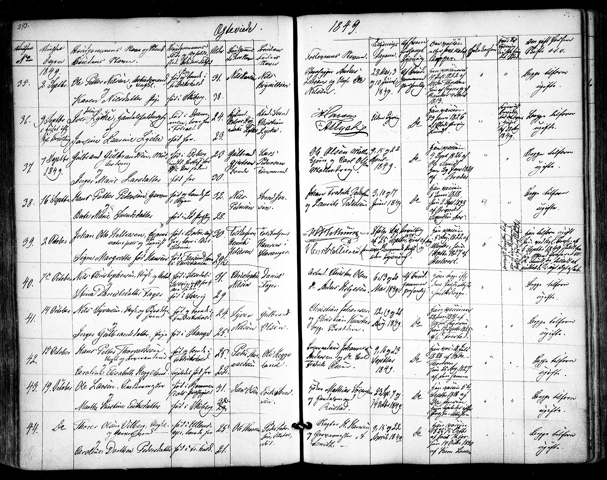 Halden prestekontor Kirkebøker, AV/SAO-A-10909/F/Fa/L0006: Ministerialbok nr. I 6, 1845-1856, s. 293