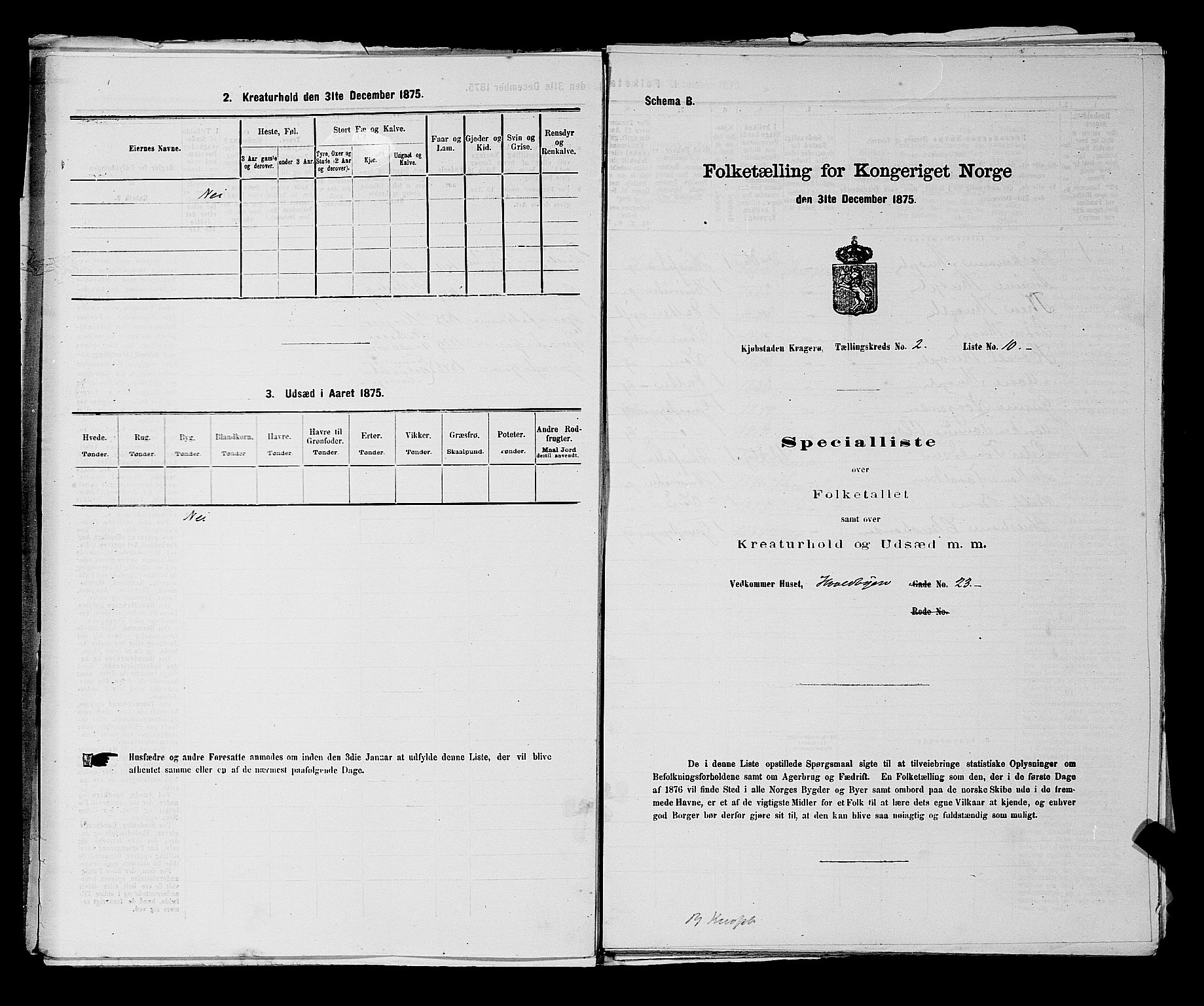 SAKO, Folketelling 1875 for 0801P Kragerø prestegjeld, 1875, s. 63