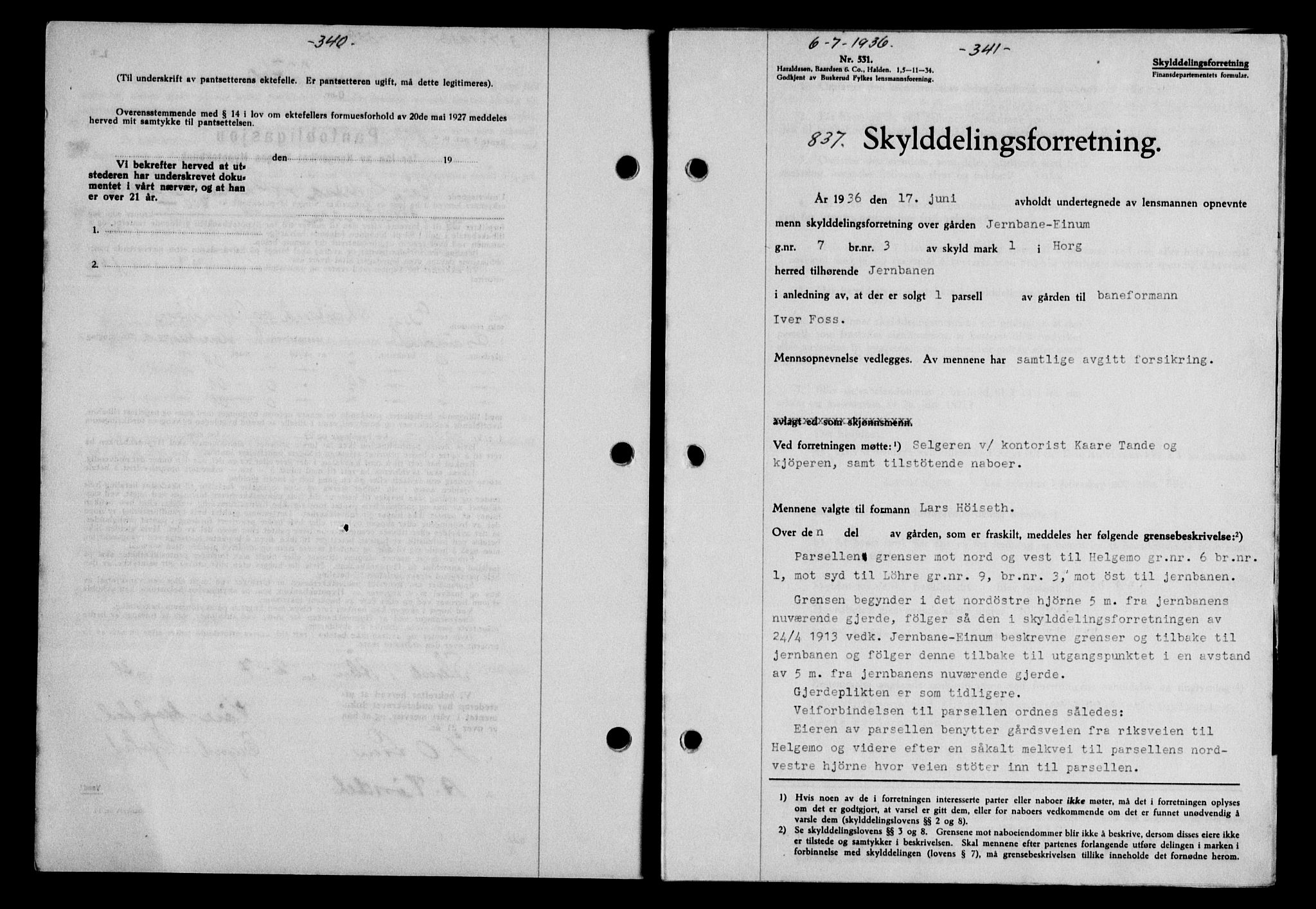 Gauldal sorenskriveri, SAT/A-0014/1/2/2C/L0046: Pantebok nr. 49-50, 1936-1937, Dagboknr: 837/1936