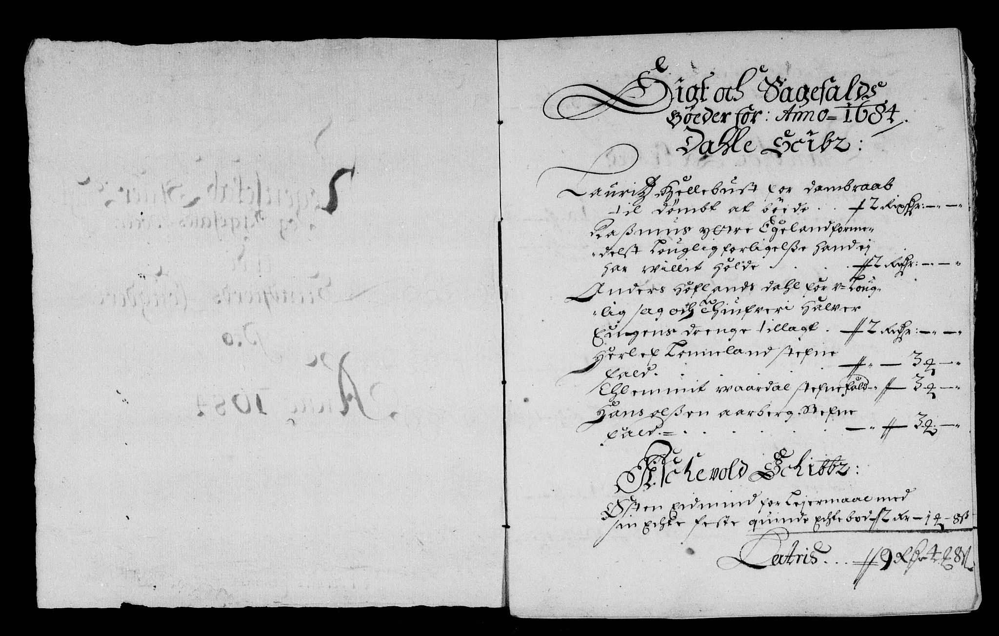 Rentekammeret inntil 1814, Reviderte regnskaper, Stiftamtstueregnskaper, Bergen stiftamt, AV/RA-EA-6043/R/Rc/L0073: Bergen stiftamt, 1684