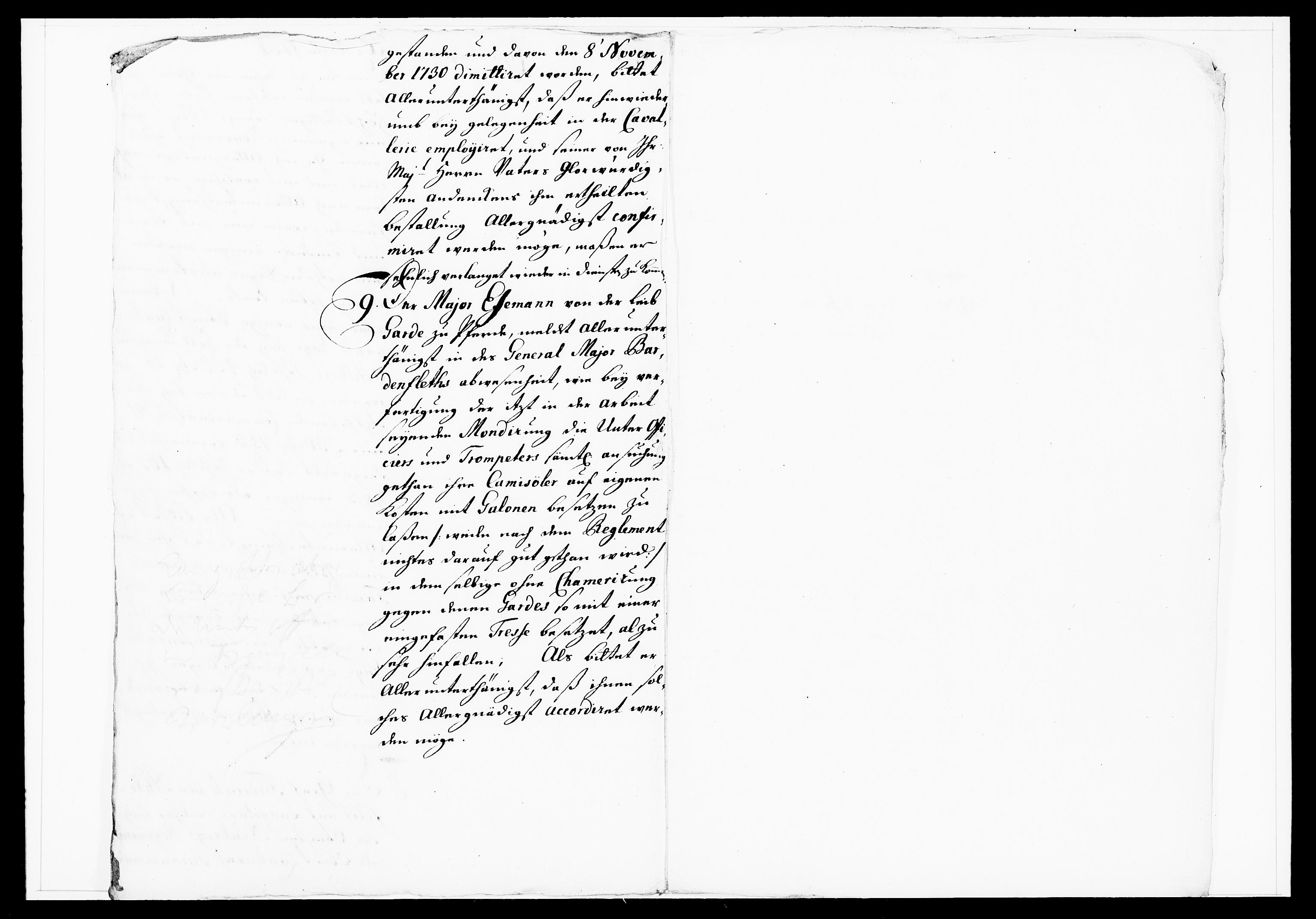 Krigskollegiet, Krigskancelliet, DRA/A-0006/-/1099-1102: Refererede sager, 1731, s. 98