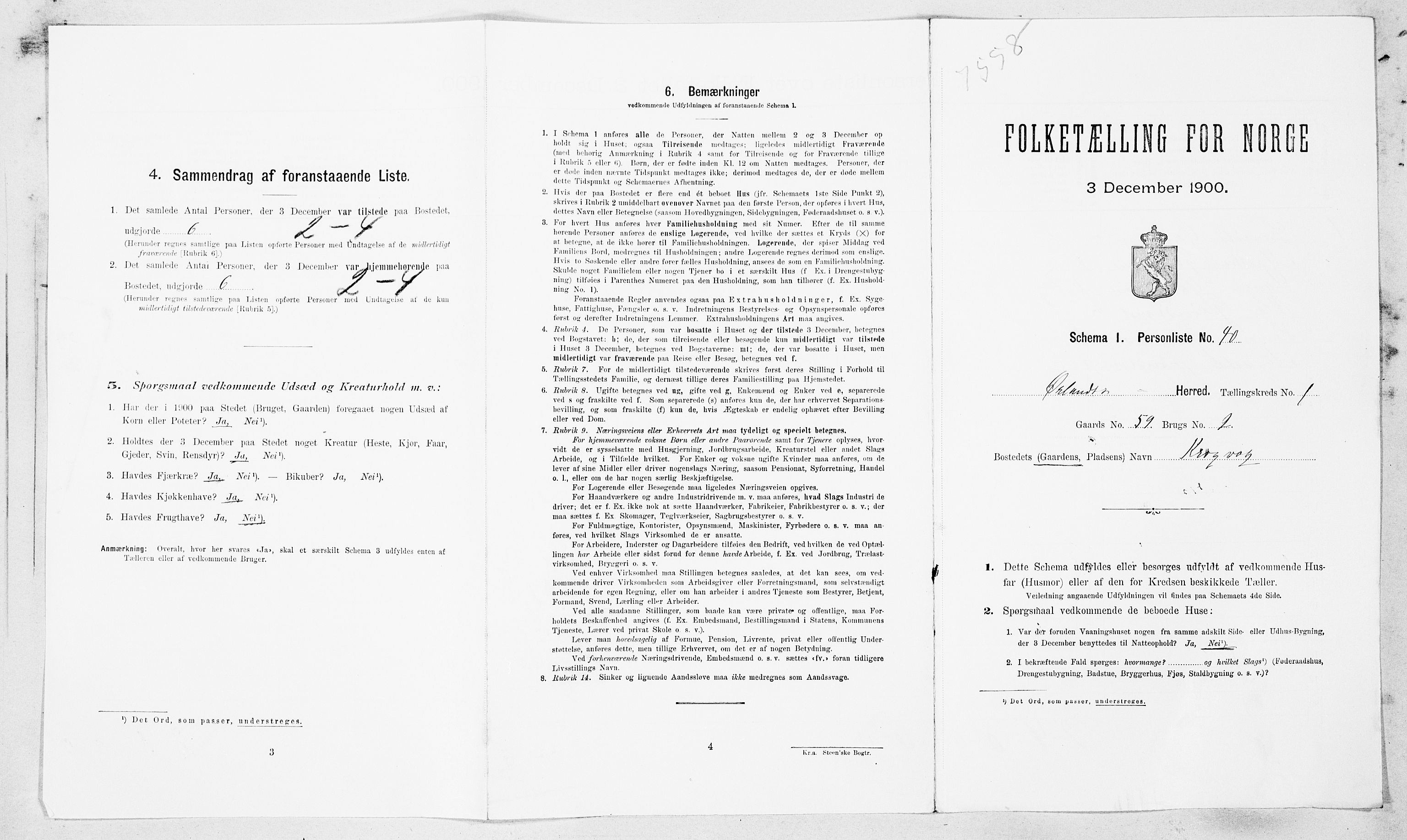 SAT, Folketelling 1900 for 1621 Ørland herred, 1900, s. 166