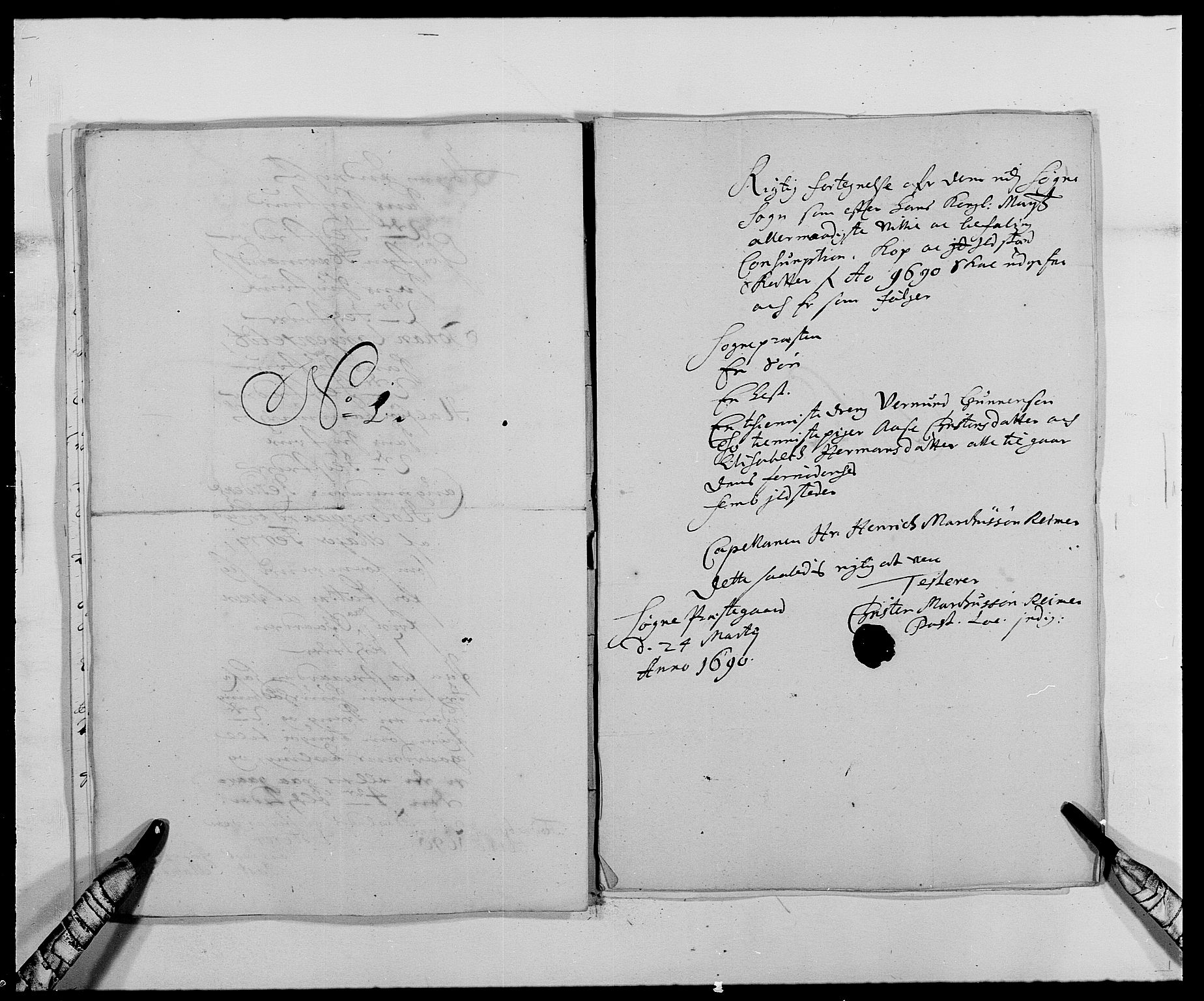 Rentekammeret inntil 1814, Reviderte regnskaper, Fogderegnskap, AV/RA-EA-4092/R42/L2543: Mandal fogderi, 1688-1691, s. 199