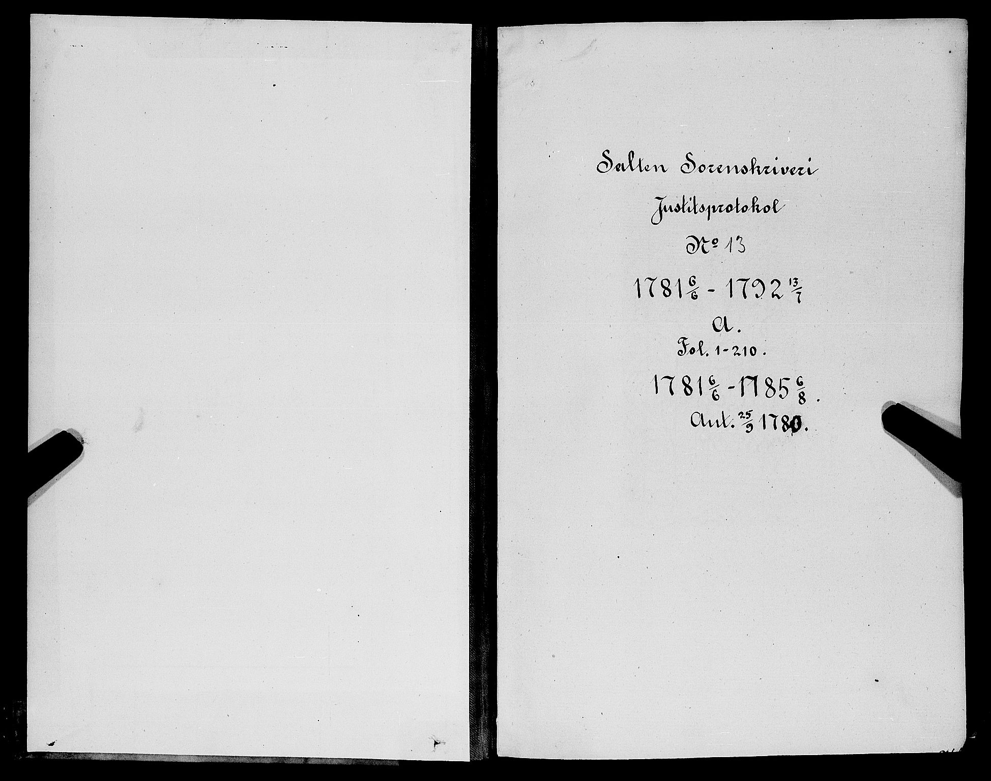 Salten sorenskriveri, SAT/A-4578/1/1/1A/L0015: Tingbok, fol. 1-210., 1781-1785