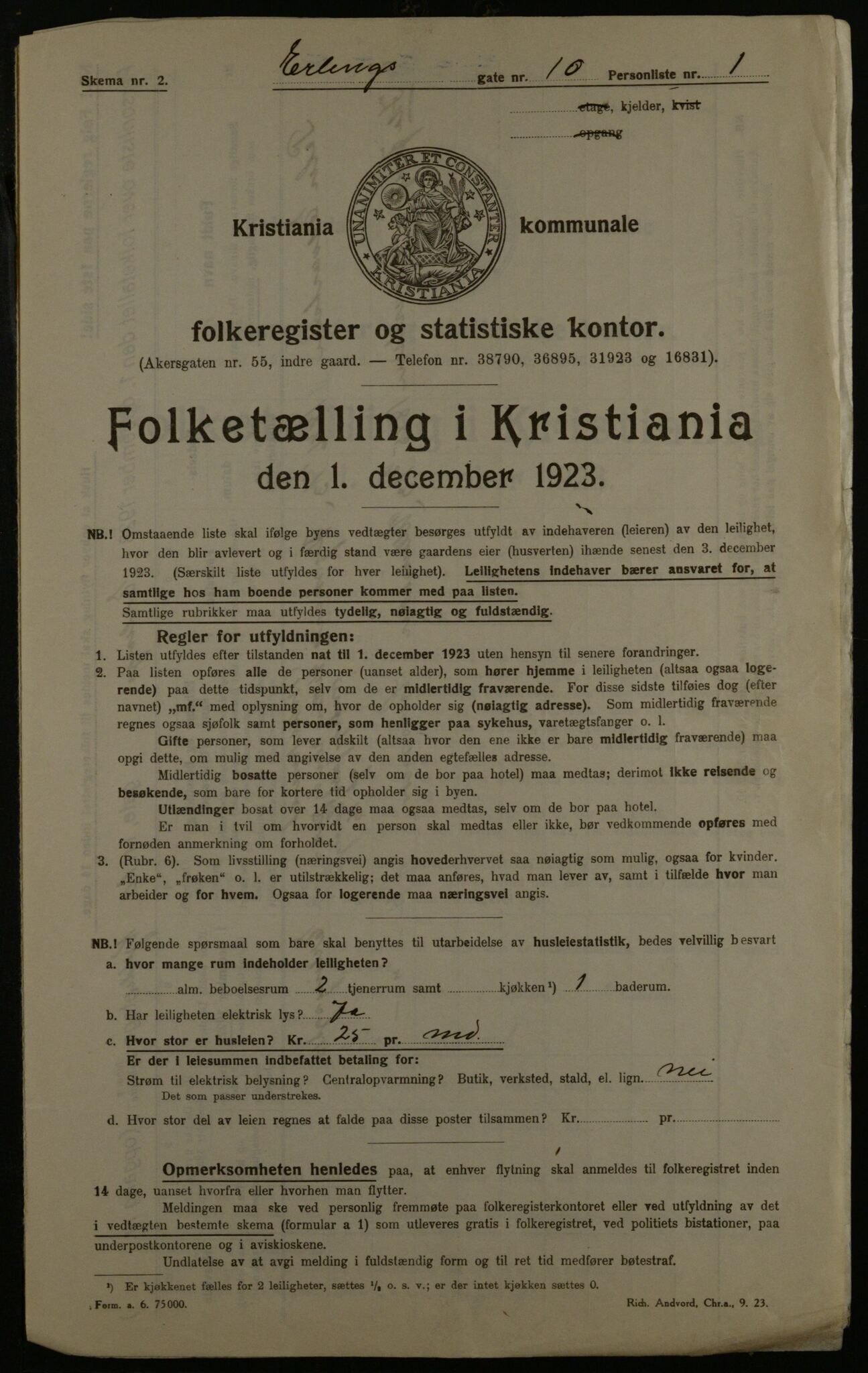 OBA, Kommunal folketelling 1.12.1923 for Kristiania, 1923, s. 24780