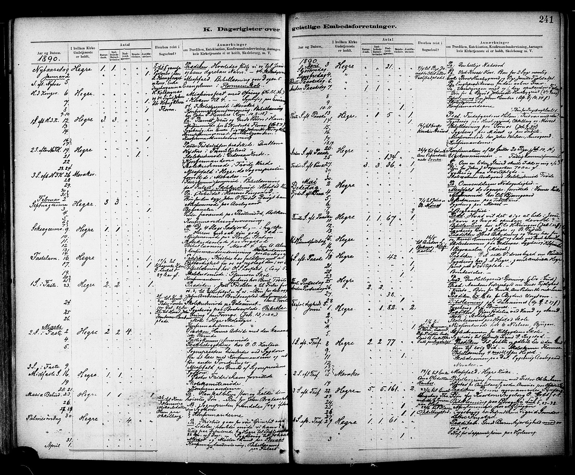 Ministerialprotokoller, klokkerbøker og fødselsregistre - Nord-Trøndelag, SAT/A-1458/703/L0030: Ministerialbok nr. 703A03, 1880-1892, s. 241